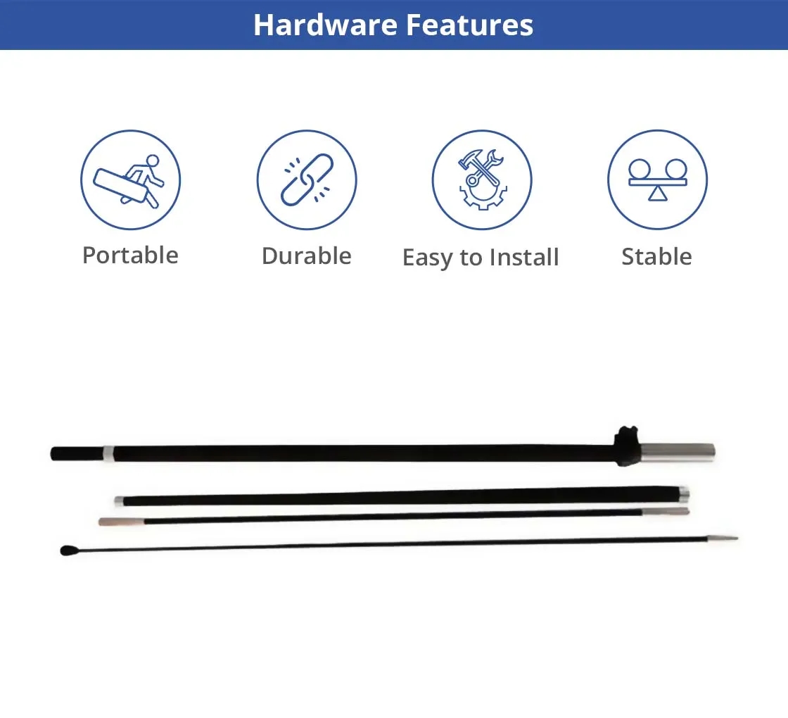 2.25'x11.5' Feather Flag Double Sided Package w/Spike Base 8