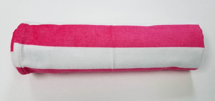 30x60 Pink Cabana Striped Beach Towel Bahia Collection by Döhler. 7