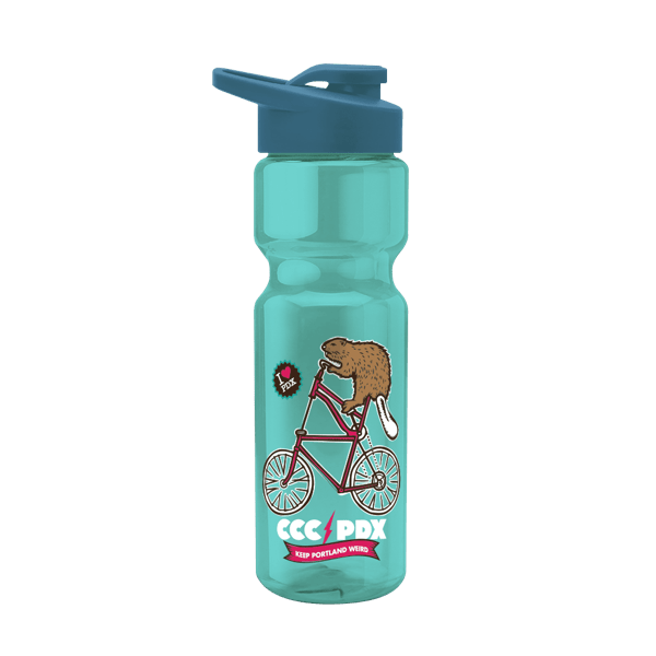 Blazer 28oz Transparent Bike Bottle w/Drink-thru Lid 2477