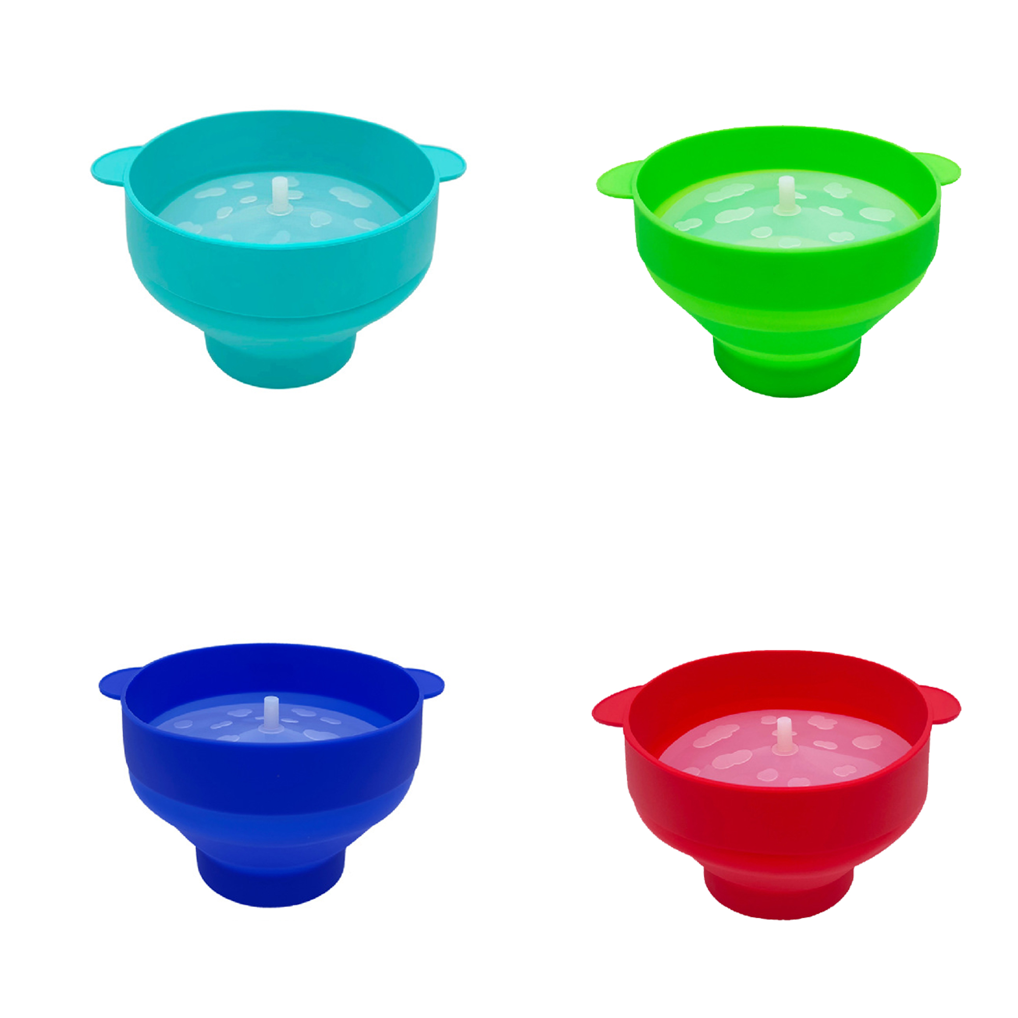 Collapsible microwave-safe silicone popcorn bucket 1