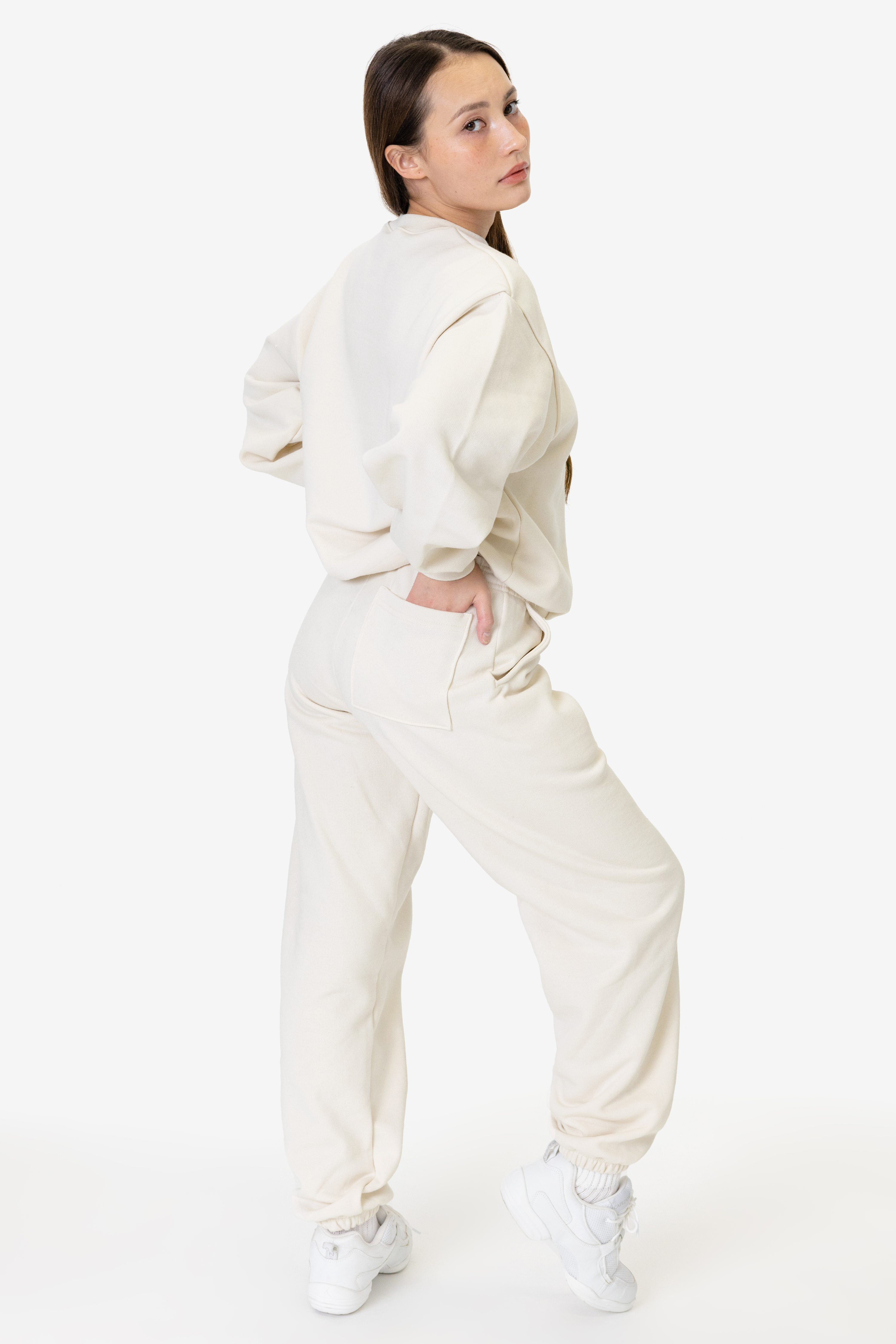 10 OZ MID-WEIGHT POLY COTTON FLEECE WIDE CREW 8