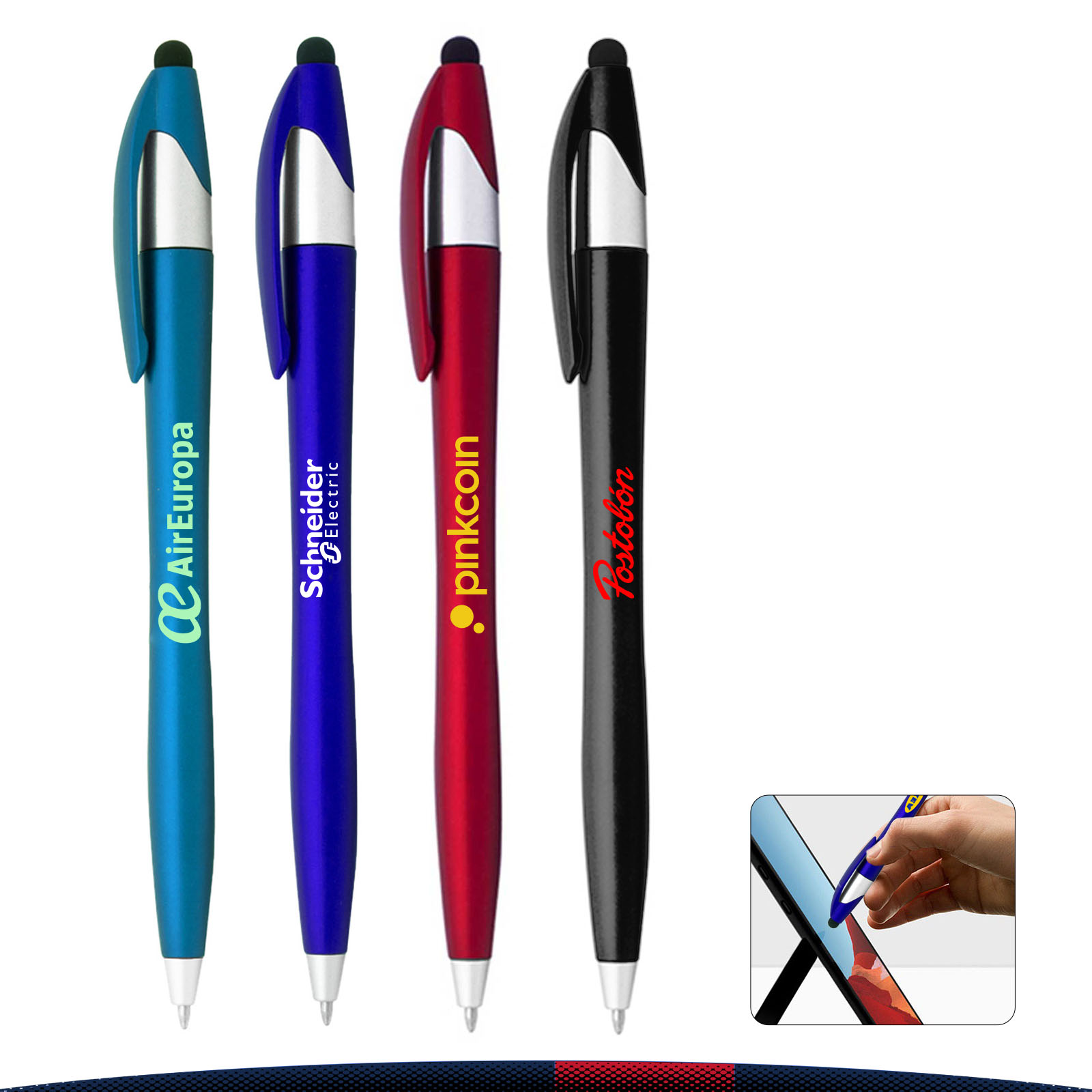 Aisa Matte Twist Barrel Stylus Pens 5