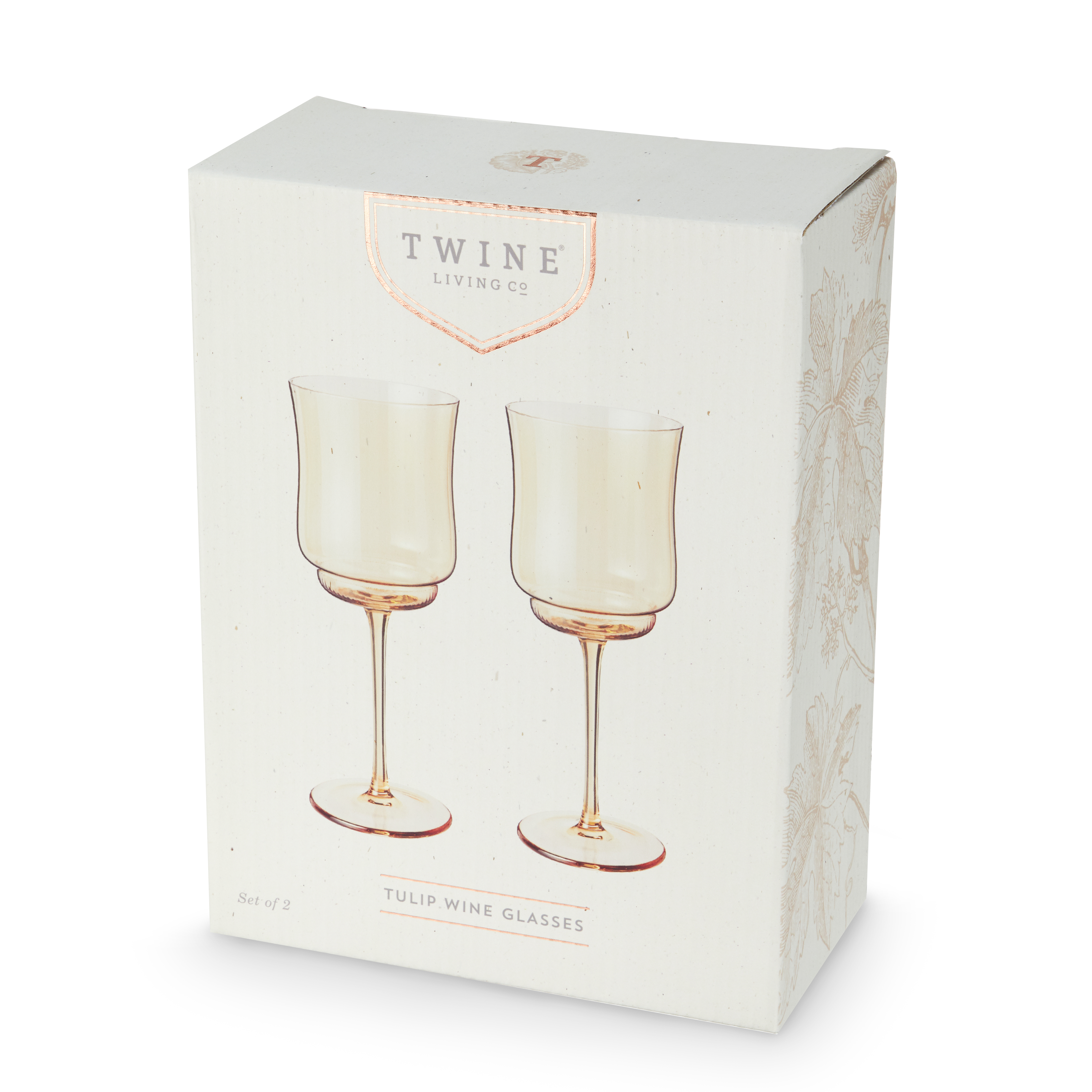 Twine Living® Tulip Stemmed Wine Glass, set of 2 8