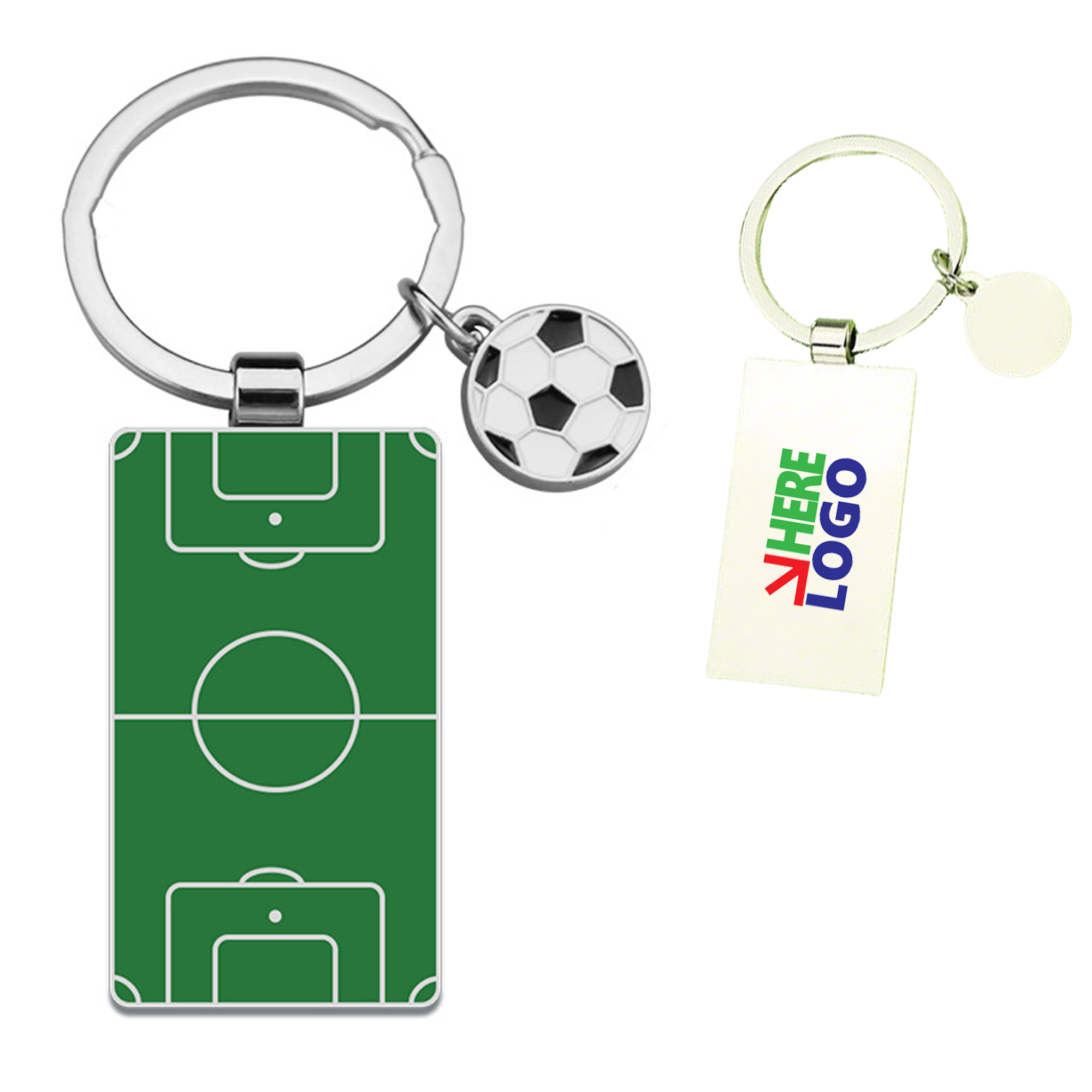 Soccer Pitch & Ball Sports Team Souvenir Keychain Pendant 2