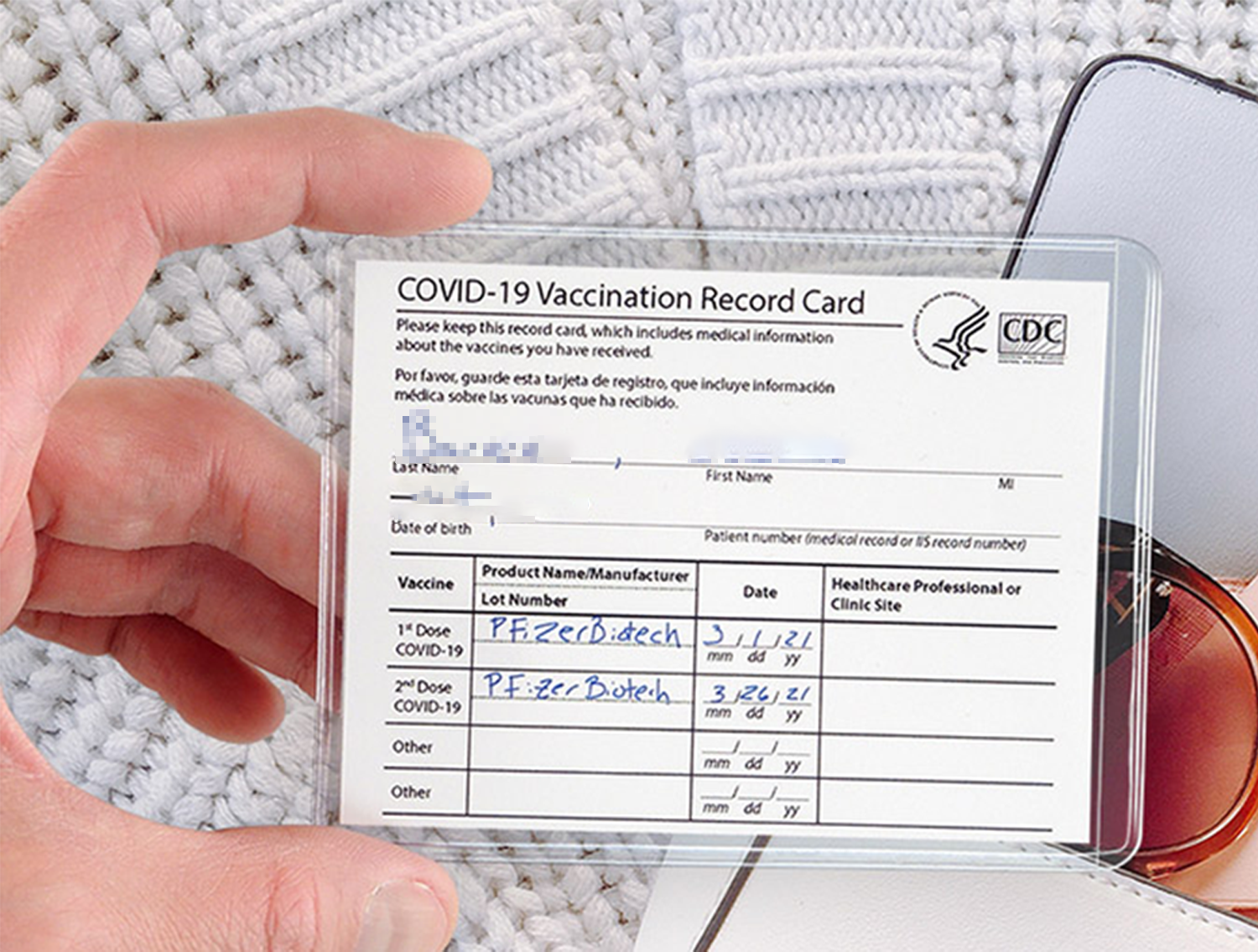 PVC Vaccination Card Protector Holder 3