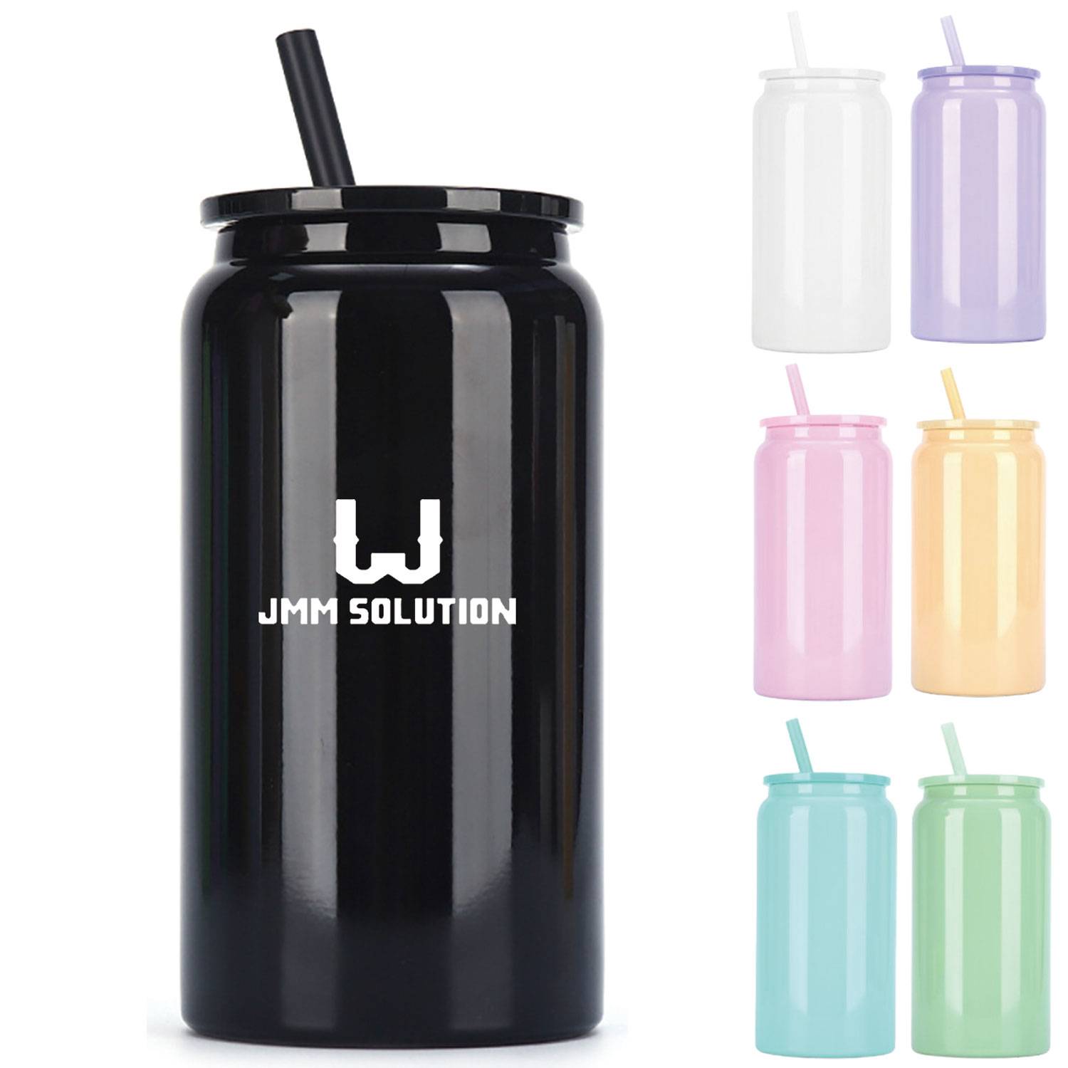 16Oz Stainless Steel Travel Insulated Cup W/ Straw 15