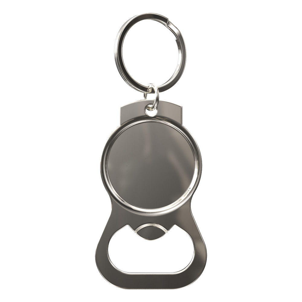 Vibraprint® Round Dog Tag Bottle Opener Key Tag 1