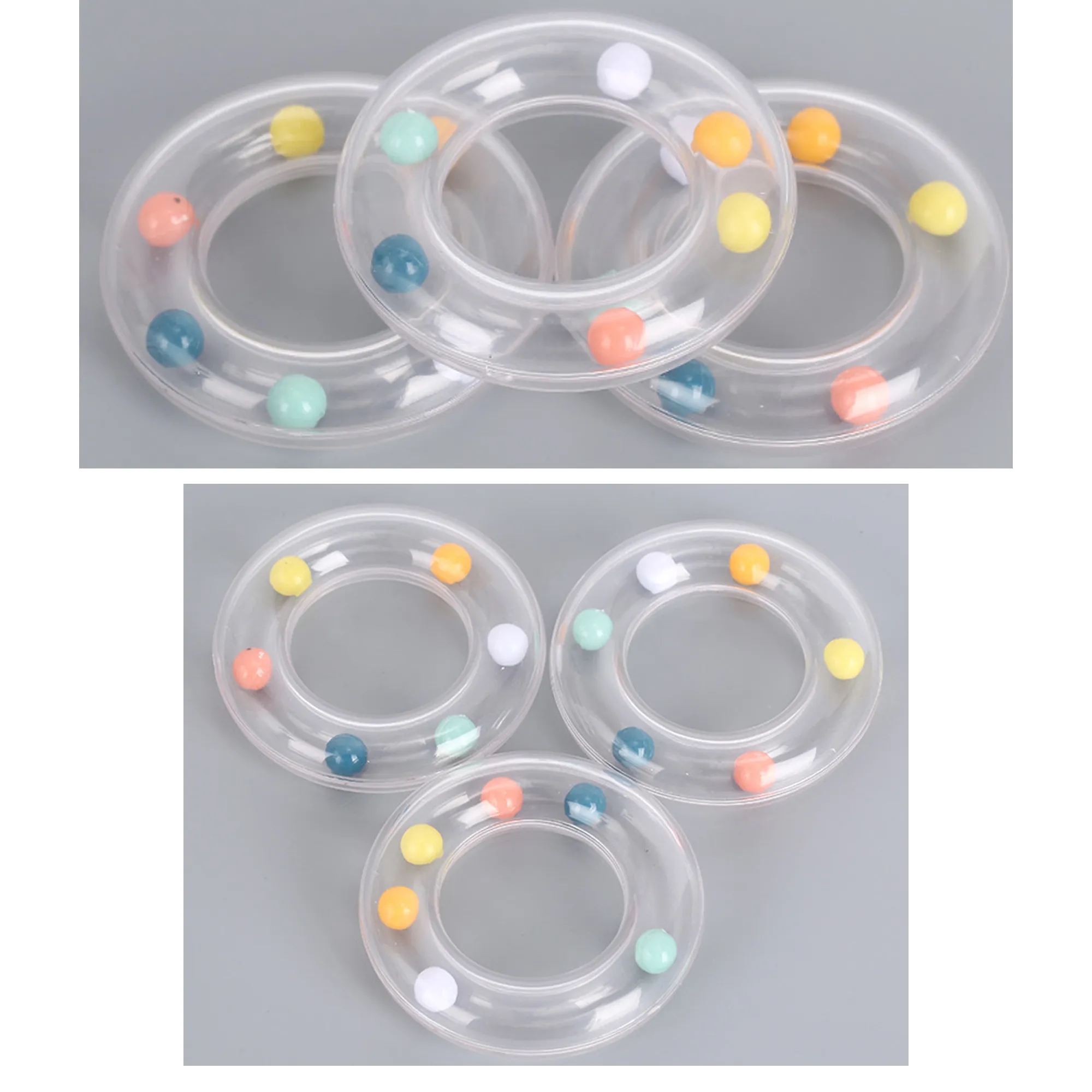 Clear Plastic Baby Rattle MOQ100pcs 3