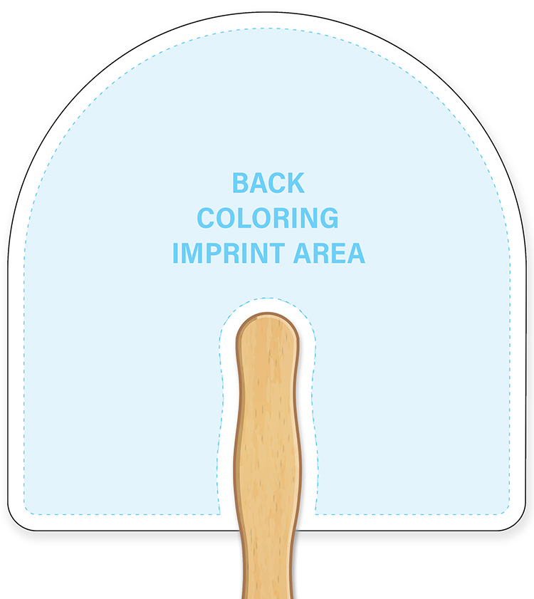 HAND FANS - Coloring Fan, Rainbow Shape 3