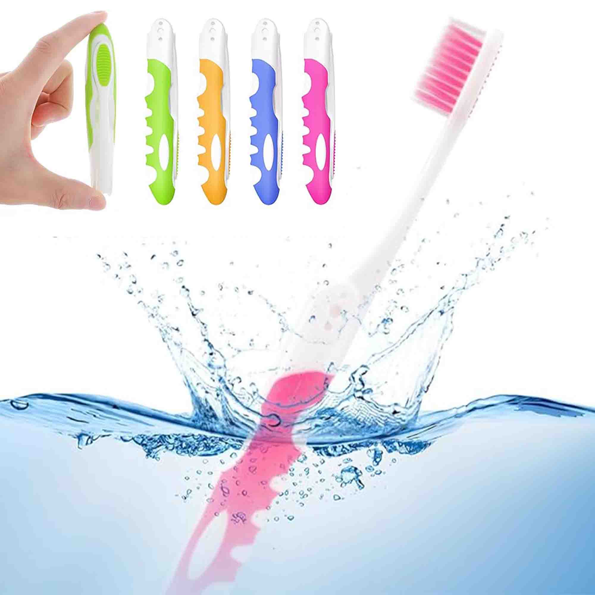 Travel Portable Folding Toothbrush with Soft Medium Bristles 2