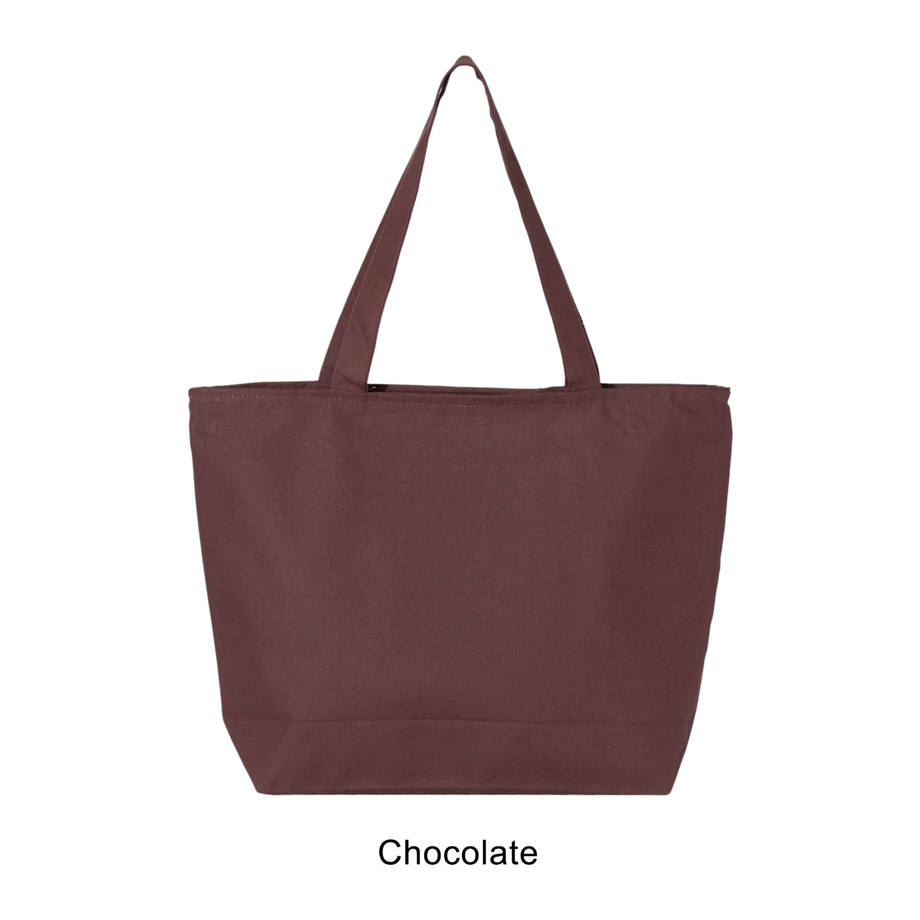 12 oz. Heavy Cotton Canvas 25L Zippered Tote Bag_R109BT 11