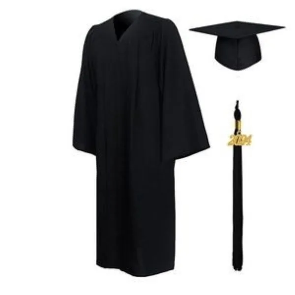 Matte Graduation Gown Cap Tassel Set 17
