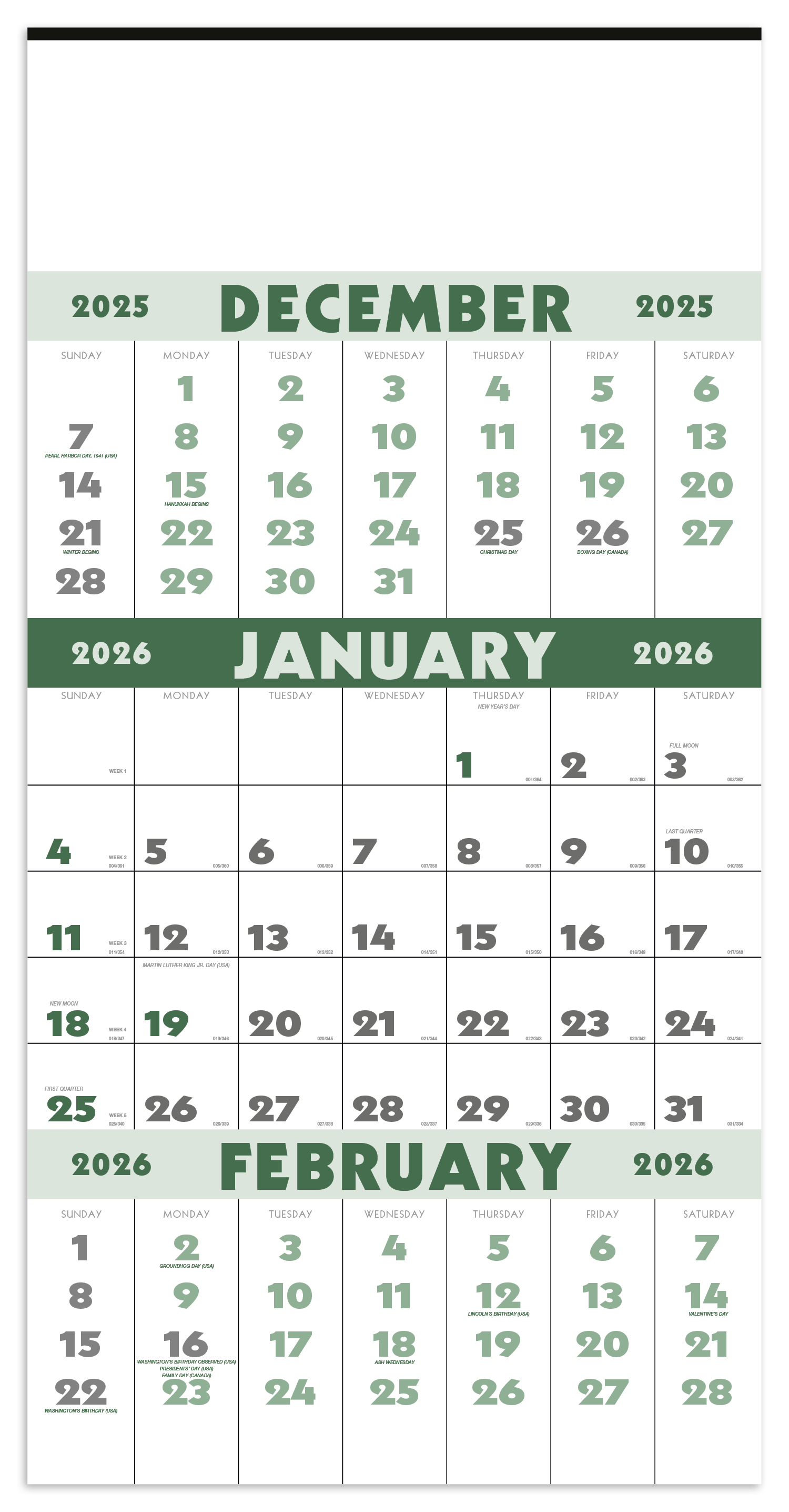 Triumph® Calendars 3-Month Planner (12 Sheet) 3