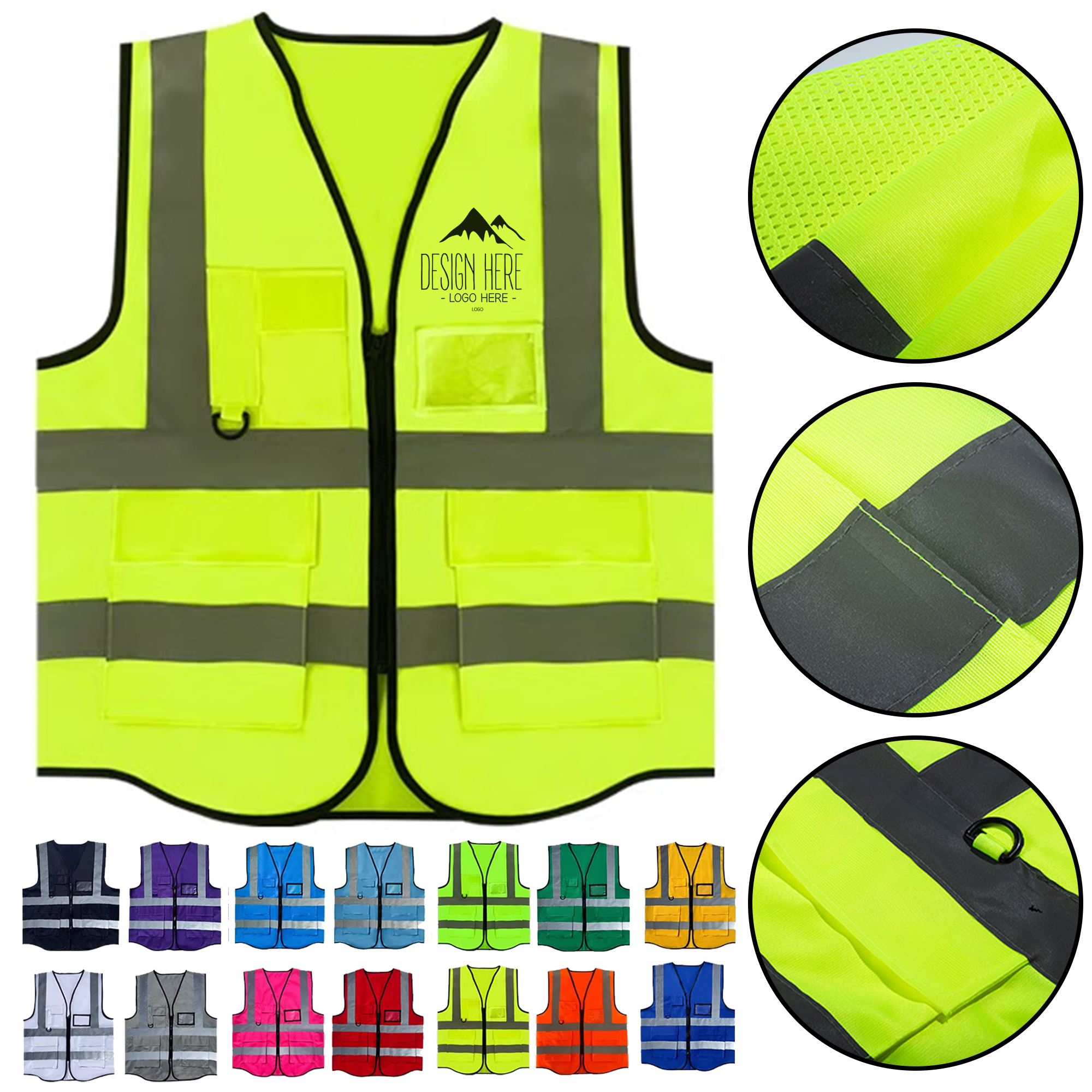 High Visibility Outdoor Reflective Safety Vest Workwear 2