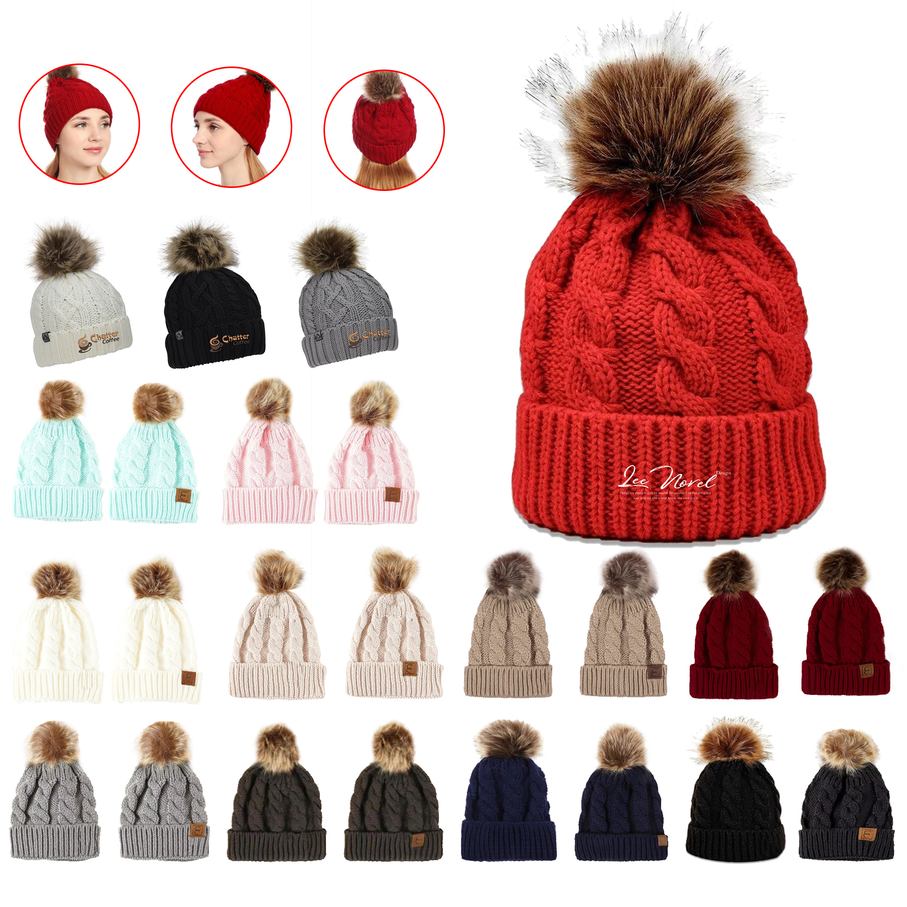 Knit Pom Beanie 1