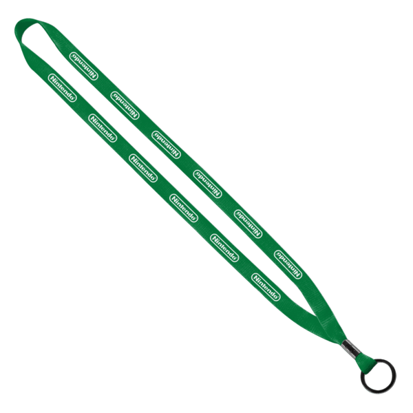 1/2" Polyester Lanyard with Metal Crimp & Split-Ring 1