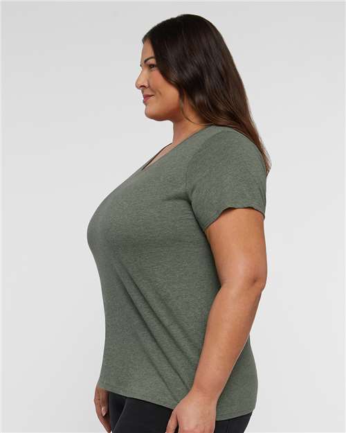 Women's Curvy Collection Fine Jersey V-Neck Tee - 3817 25