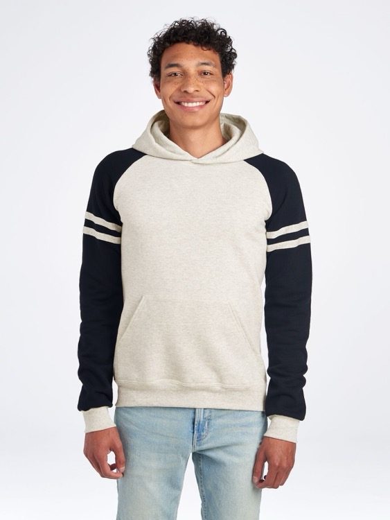 JERZEES NuBlend® Unisex Varsity Color-Block Hooded Sweatshirt 4