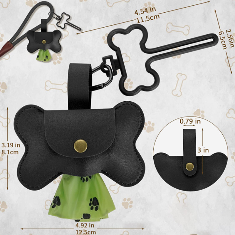 Leather Dog Waste Bag Dispenser 4