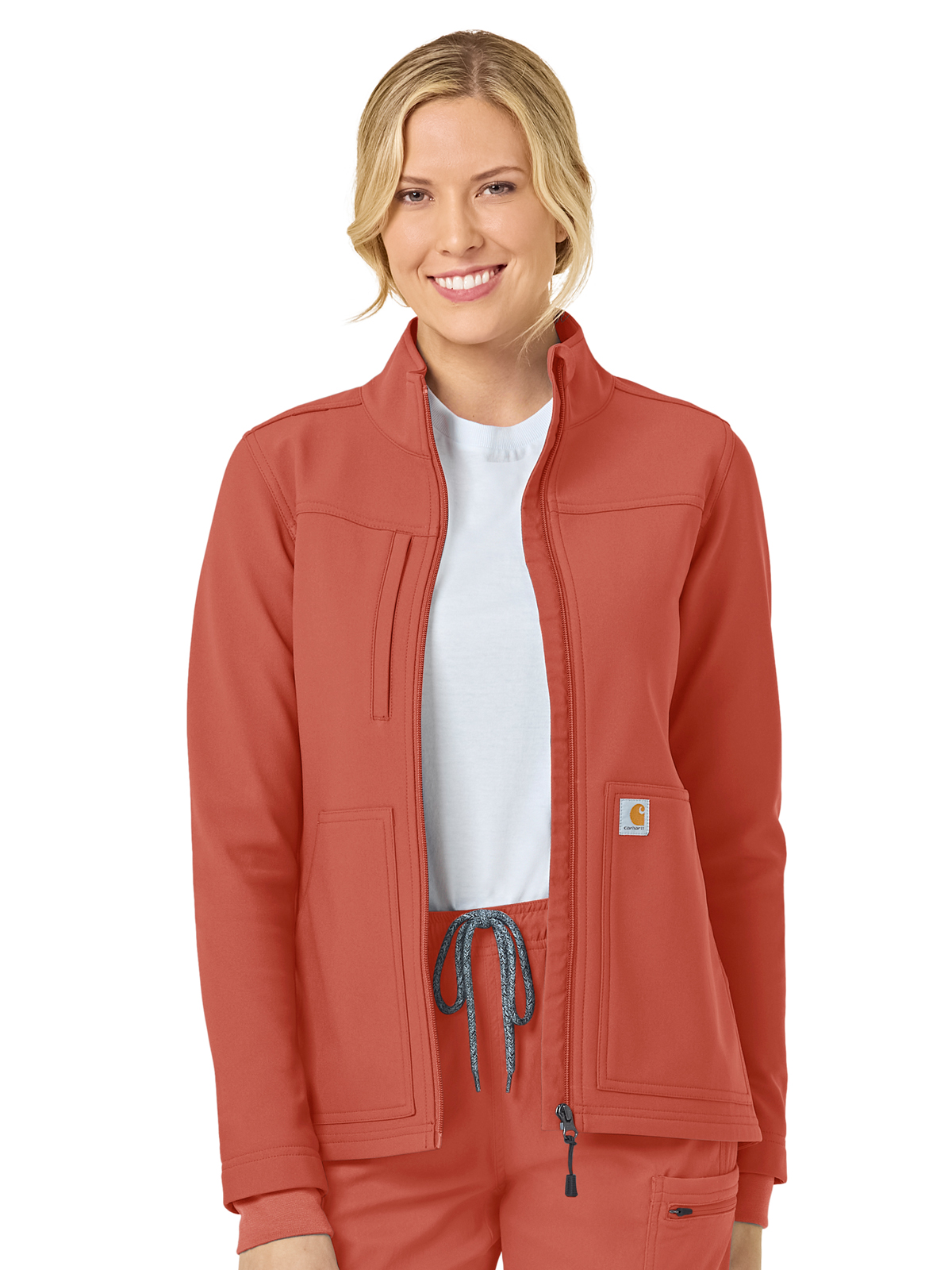 Carhartt Scrubs - Rugged Flex Peak - Women's Three-Pocket Bonded Fleece Jacket 7