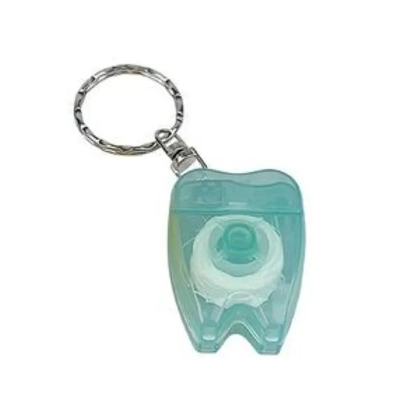 Waxed Tooth Shape Dental Floss Key Chain 3