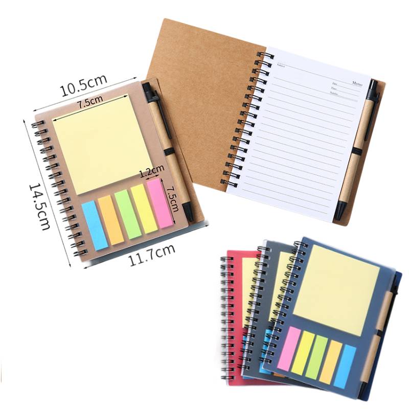 A6 Spiral Notebook W/ Sticky Notes & Pen 4