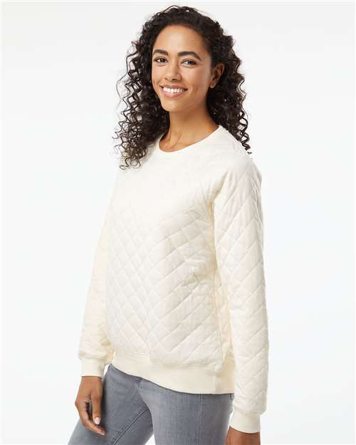 Women's Quilted Crewneck Pullover - R08 19