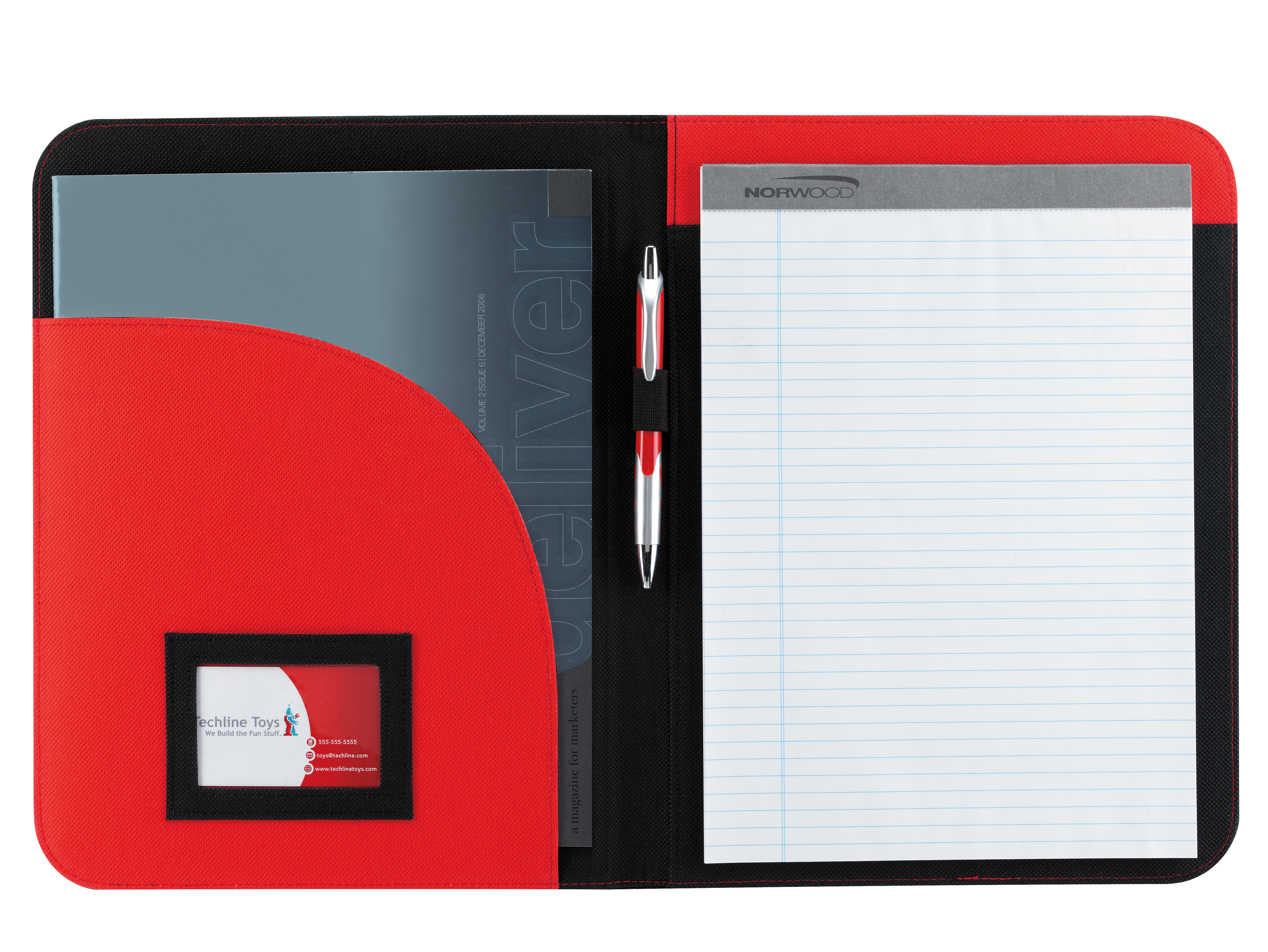 Good Value™ Non-Woven Curve Padfolio 19