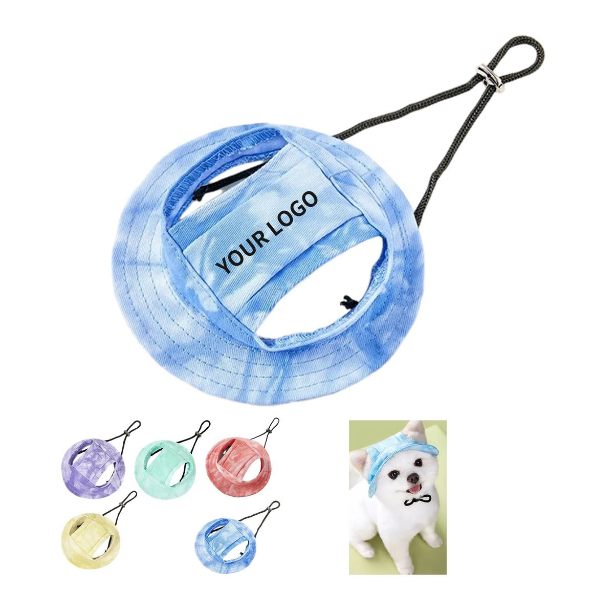 Outdoor Pet Hat with UV Shield and Strap 8