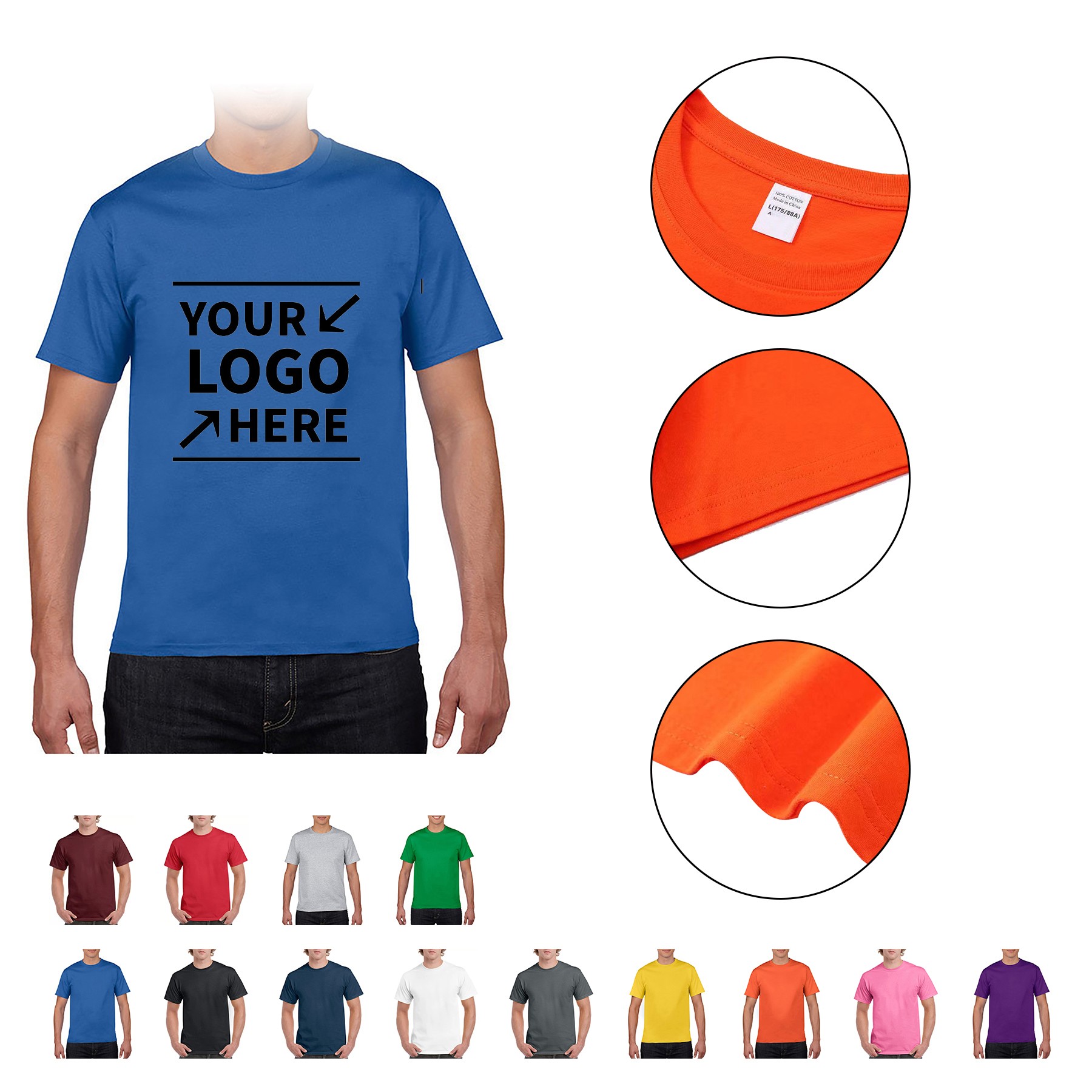 Mens Short Sleeve Cotton T Shirt