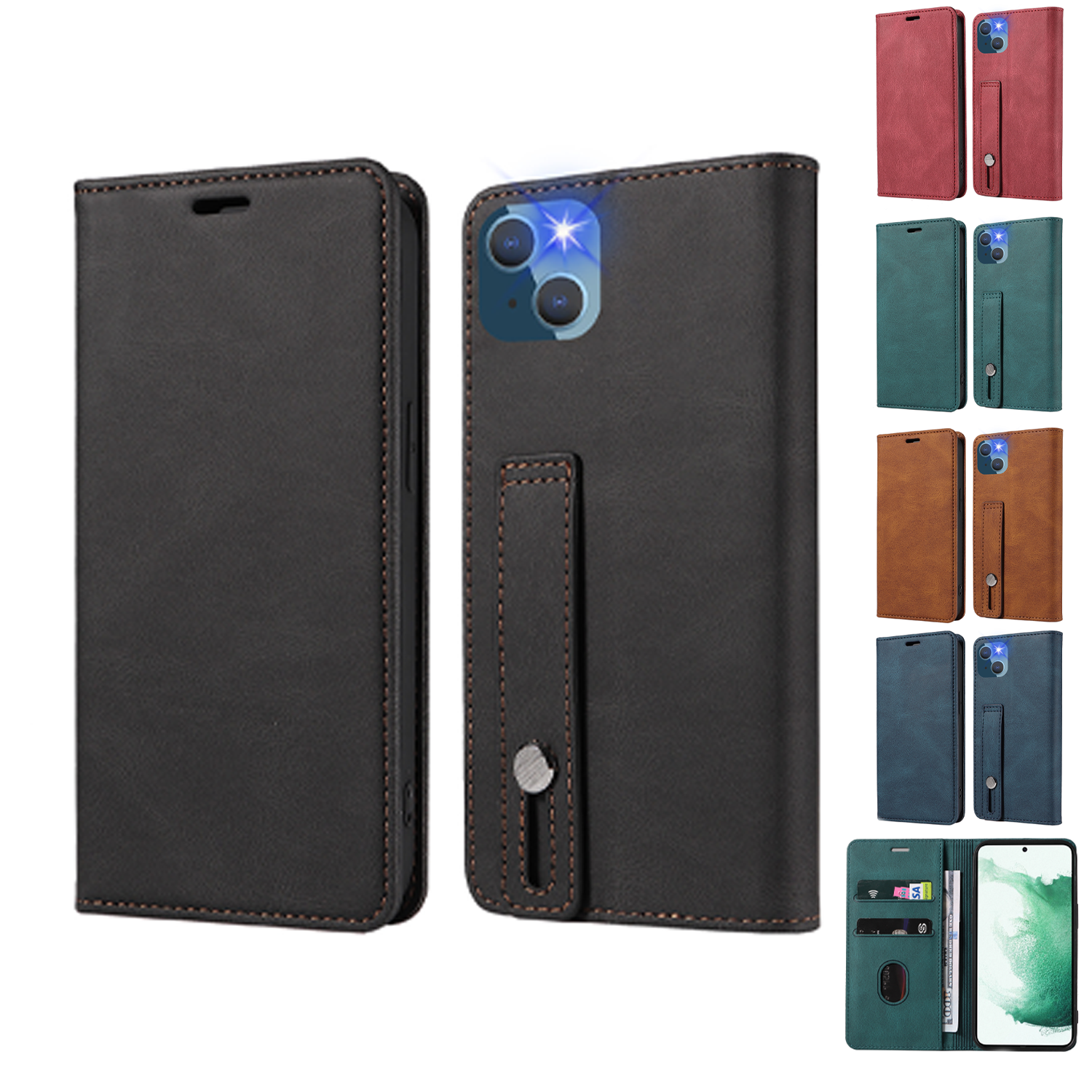 PU Leather Flip Wallet Phone Case 6