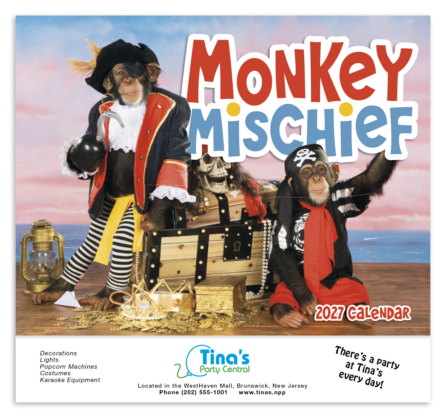 Good Value™ Monkey Mischief - Stapled Calendar 63