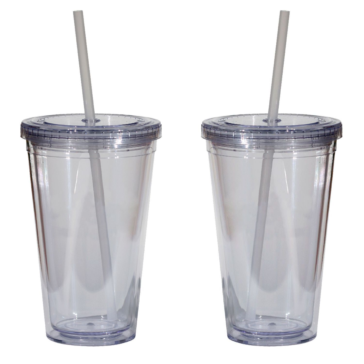 Double Wall 16 Oz Tumbler - Clear 5