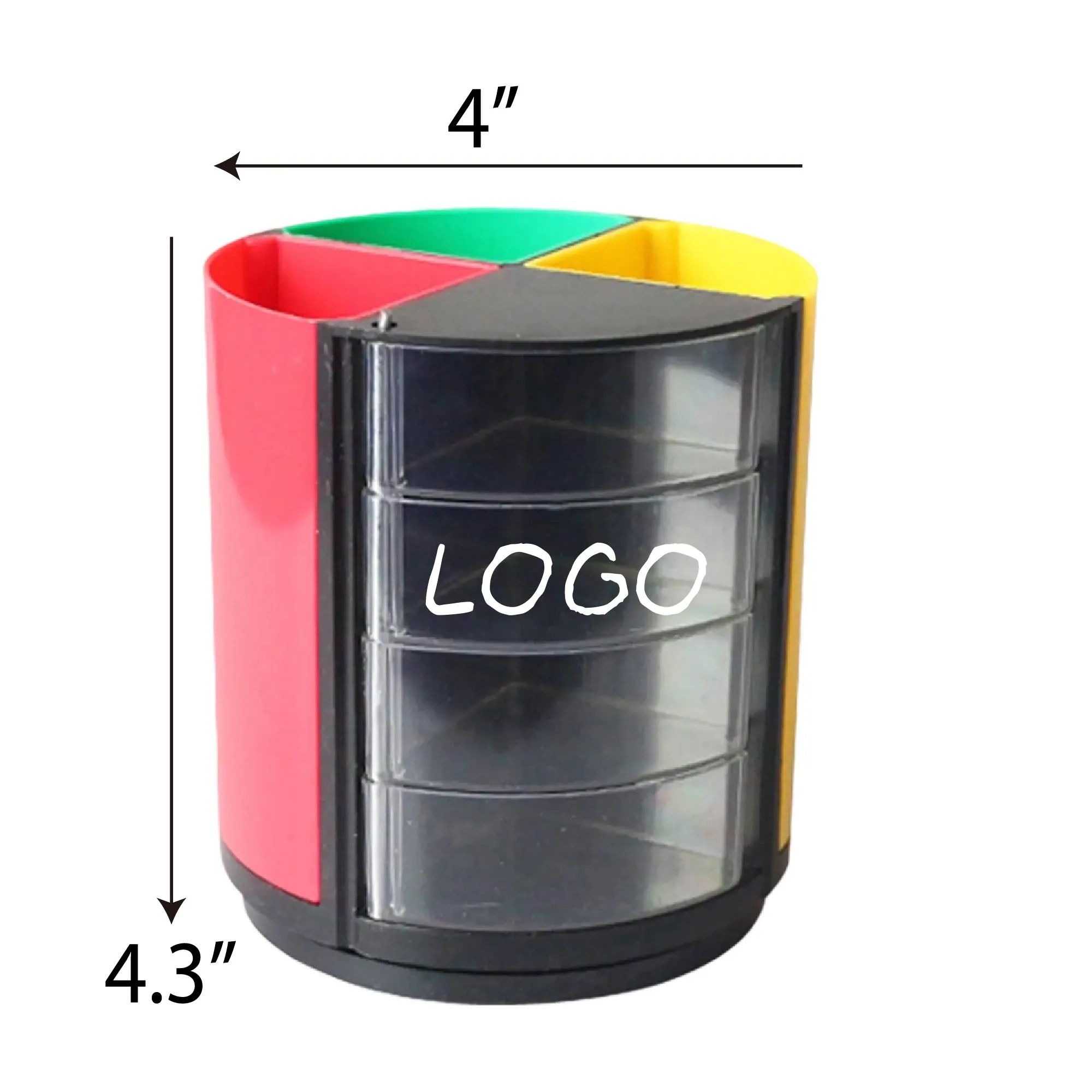 4 Compartment Cylindrical Stationary Holder 2