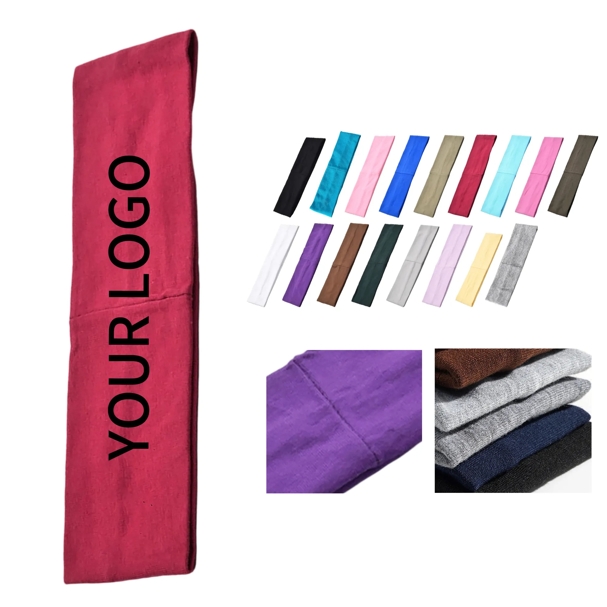 Non Slip Polyester Exercise Headband 4