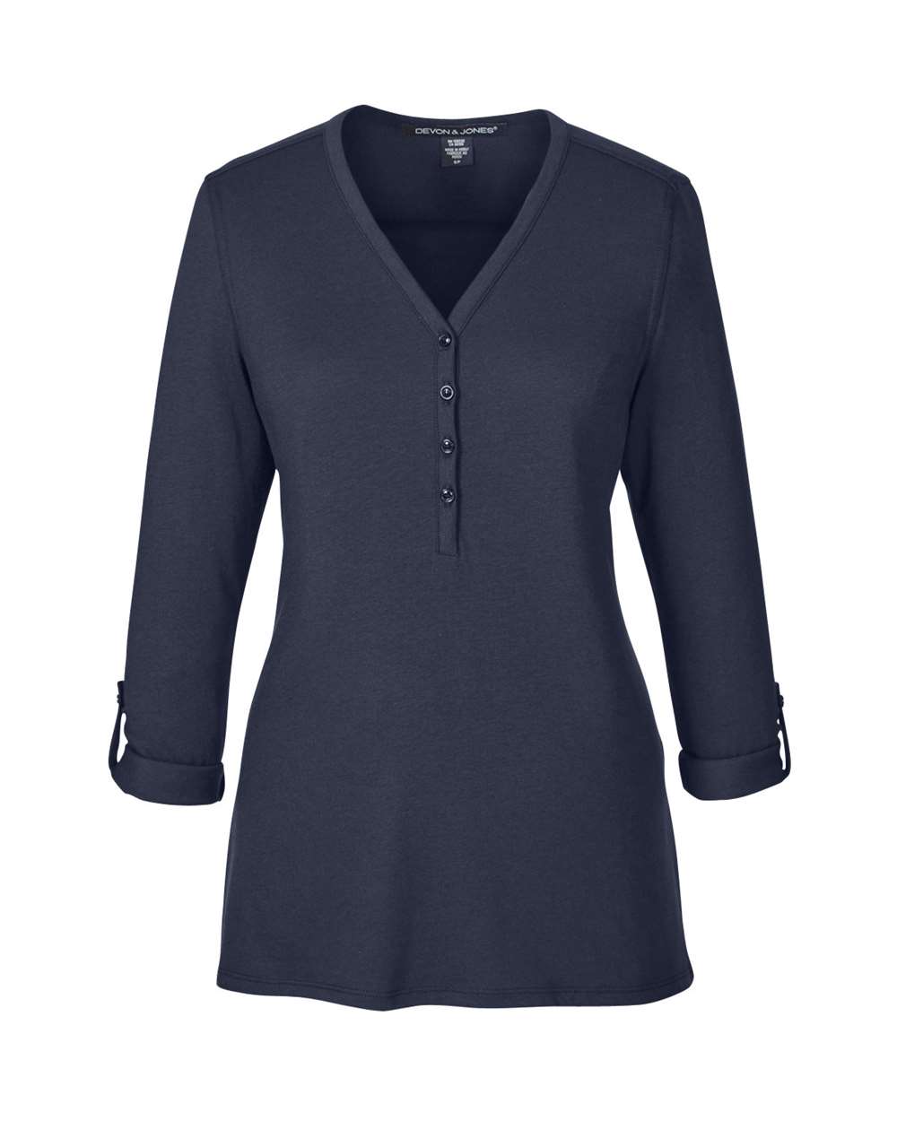 Women's Perfect Fit™ Y-Placket Convertible Sleeve Knit Top - DP186W 46