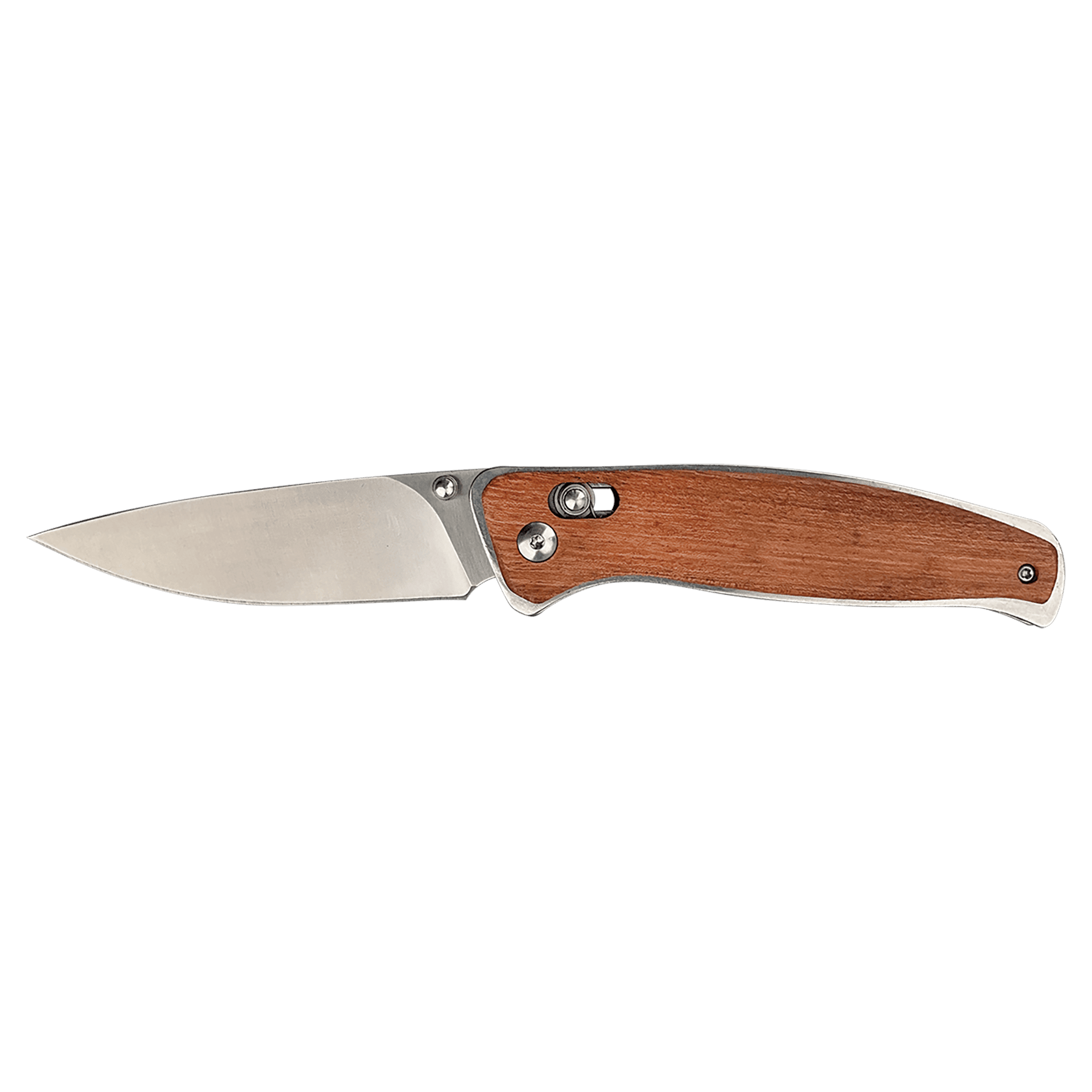 Bison River 4.5" Wood Button Lock Knife 4