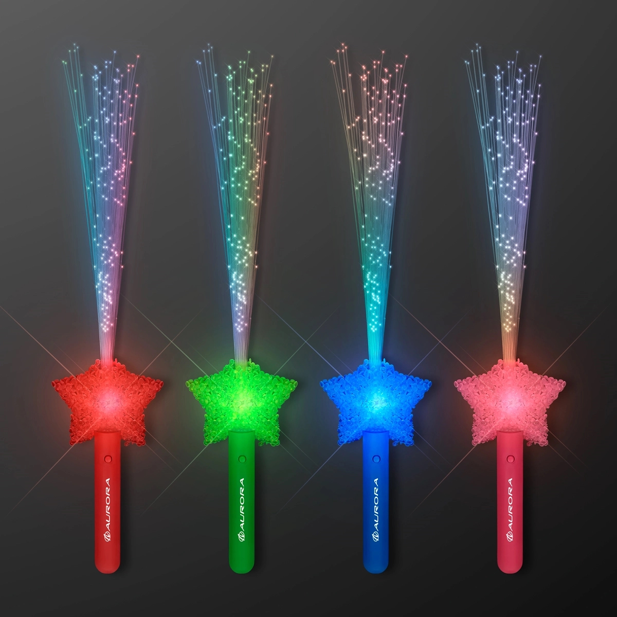 LED Shooting Star Sparkling Fiber Optic Wands 1