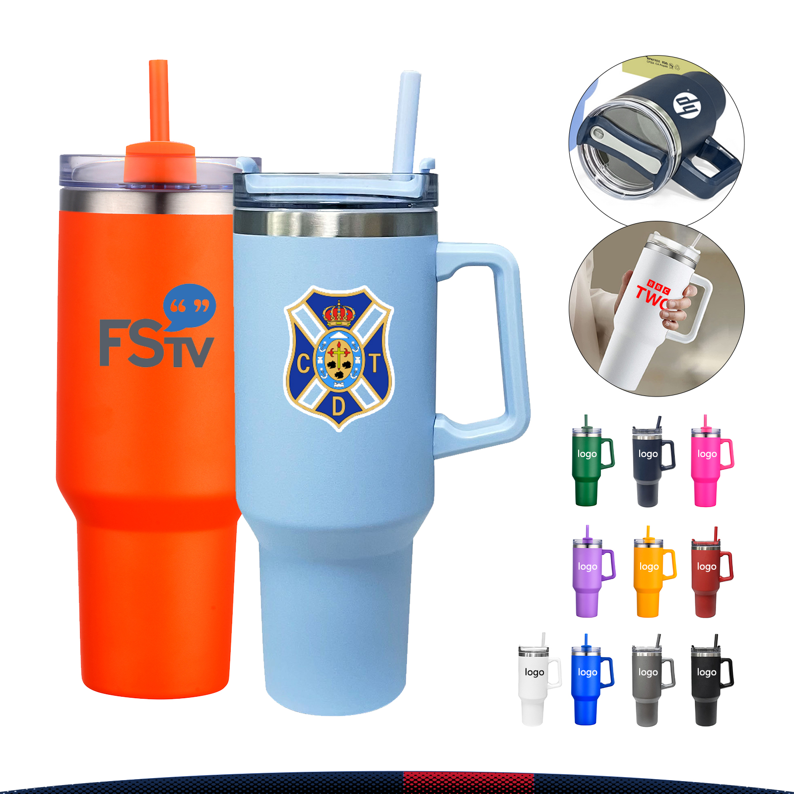 40 oz. Stainless Steel Water Mugs 6