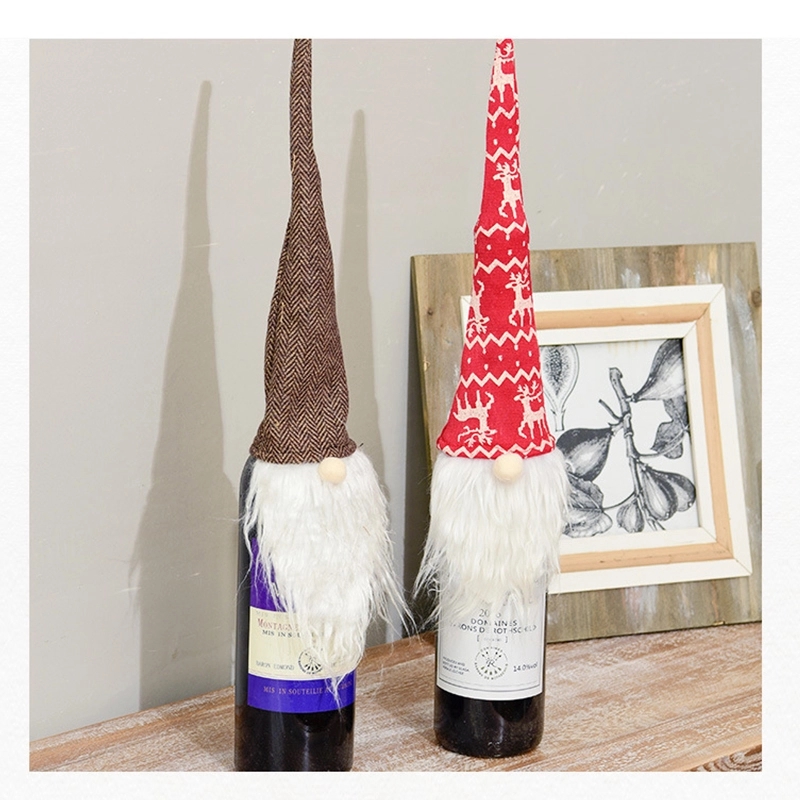 Wine Bottle Bags with Santa Claus 4