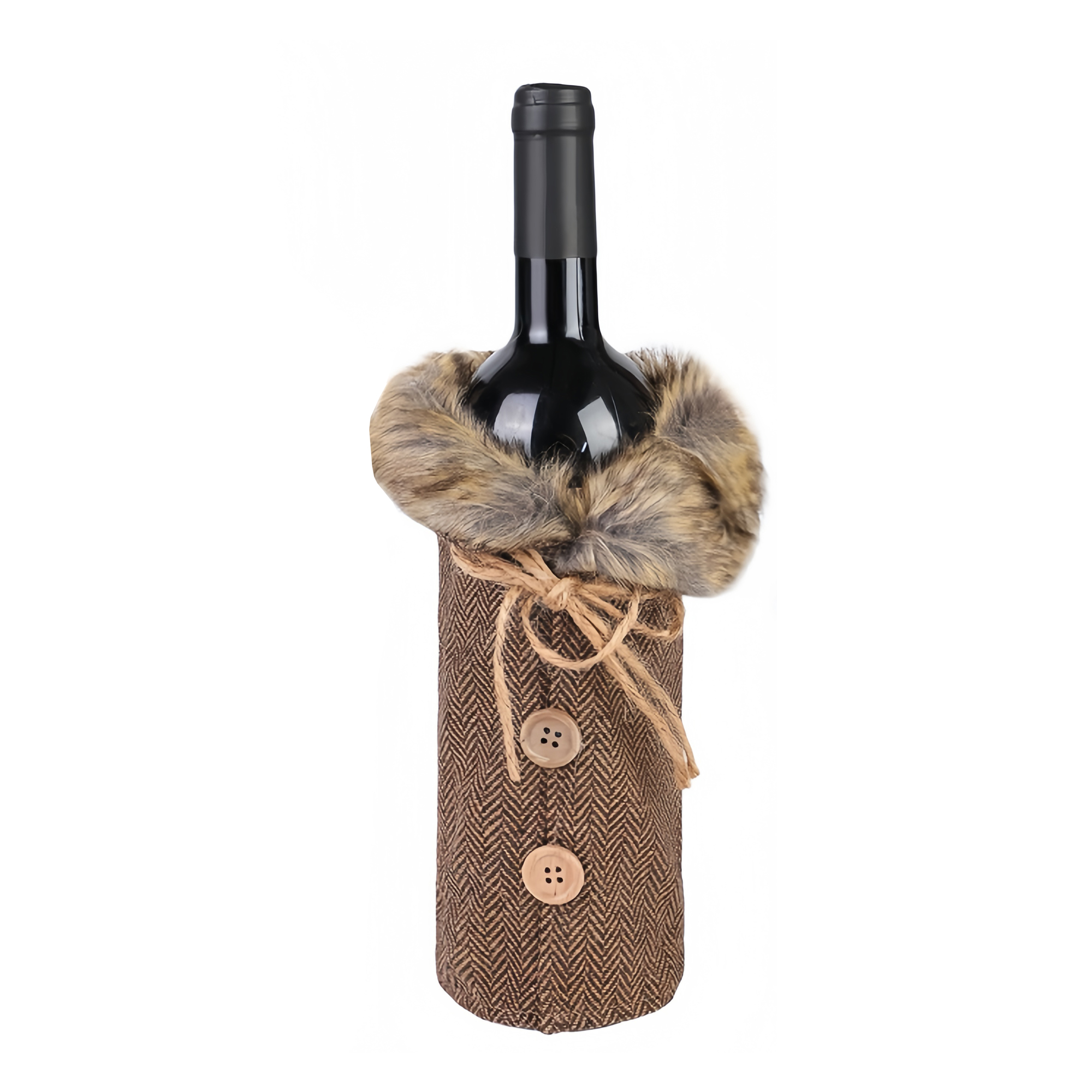 Soft Fabric Wine Bottle Cover for Festive Decoration 4