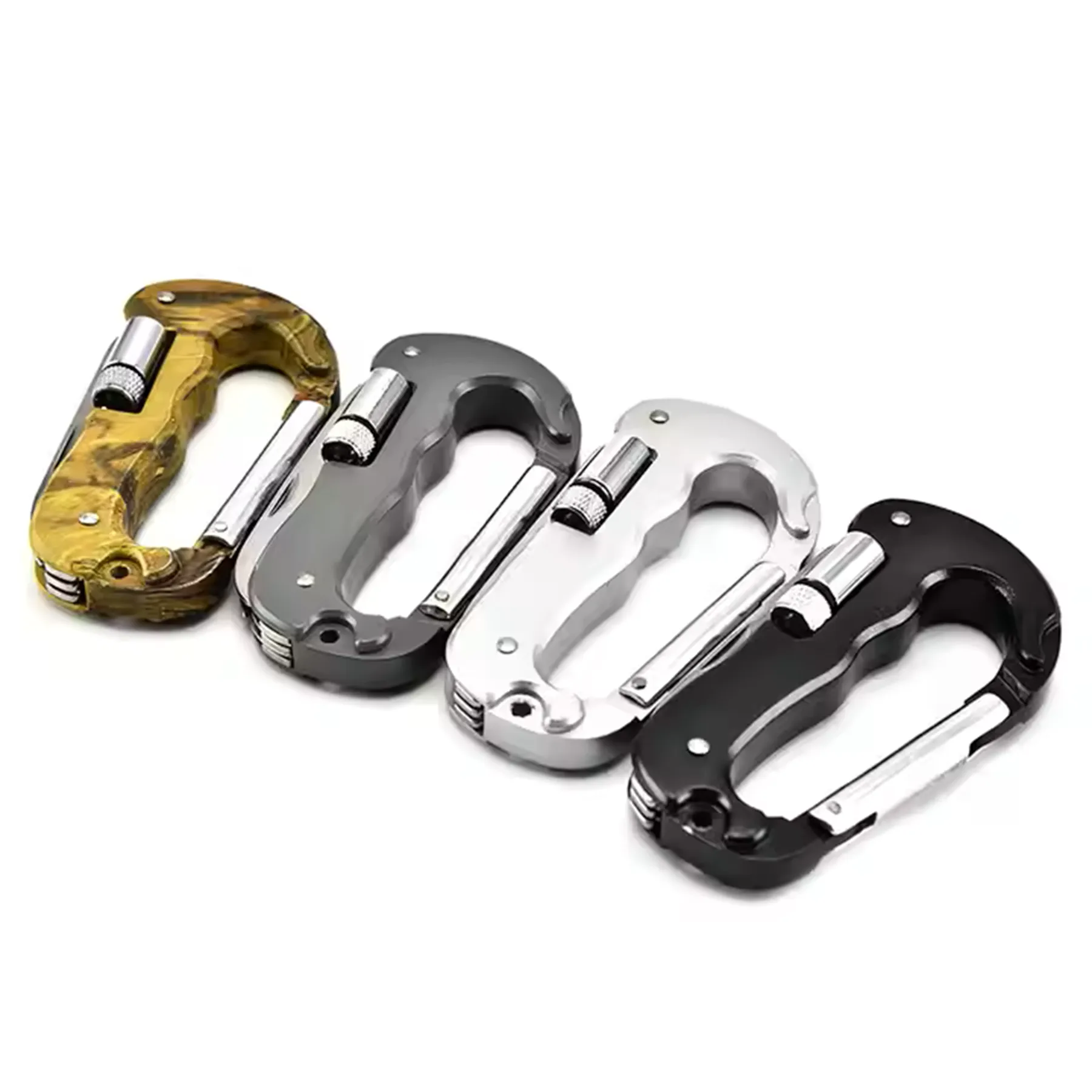 D Type Multi-function Carabiner Knife with Led Light 9