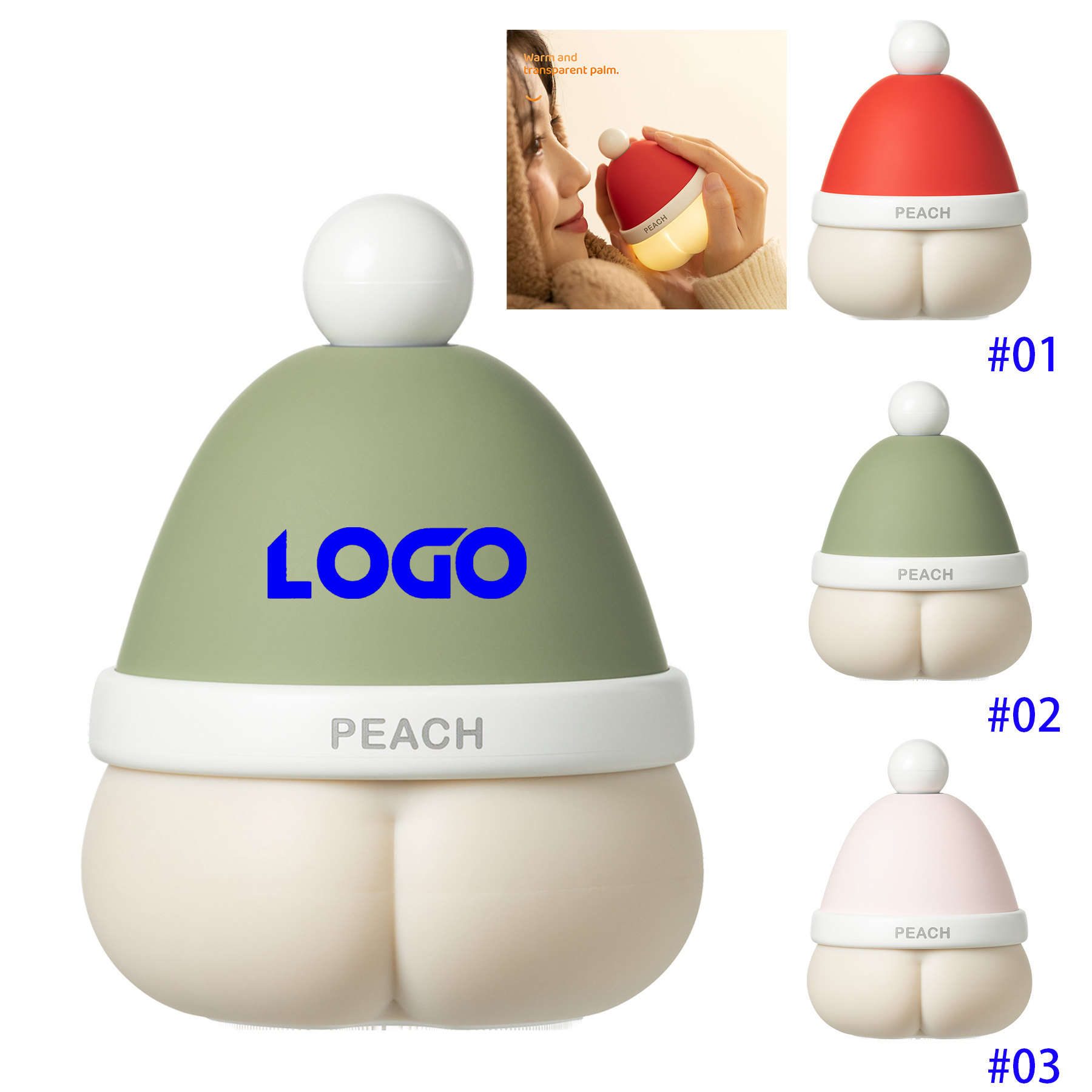 4000mah Peach Electric Hand Warmer And Power Bank