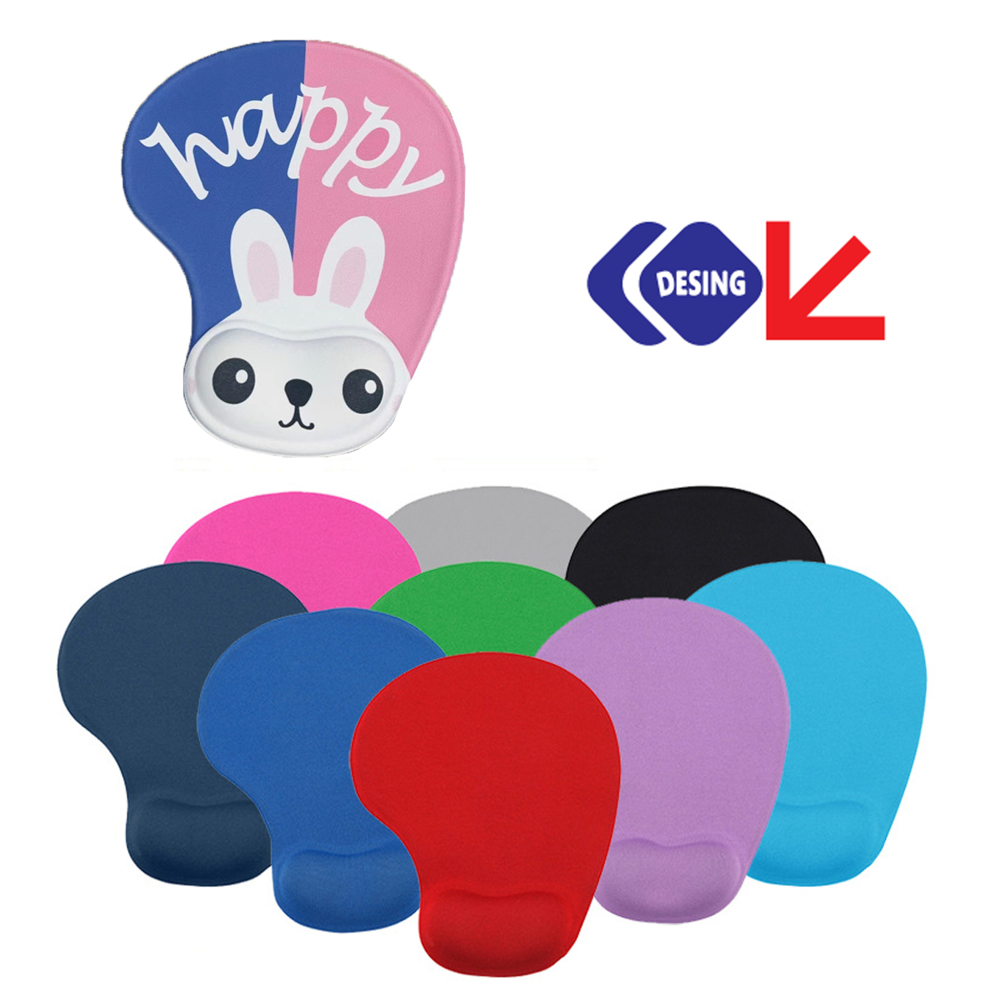 Silicone Full Color Wrist Rest Mouse Pad Non-slip Mouse 2