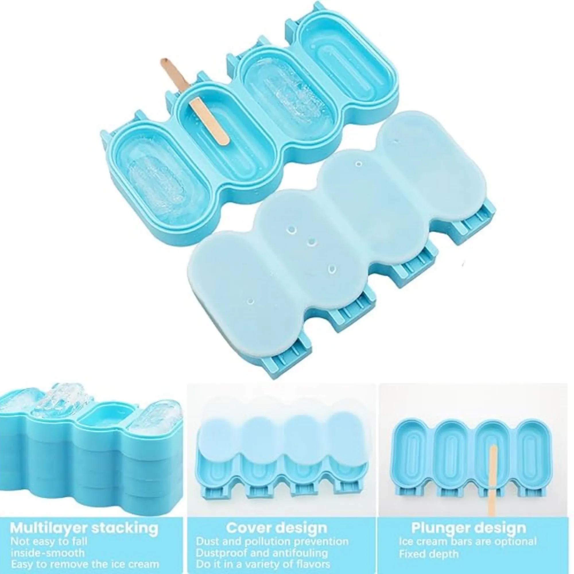 Stackable Silicone Popsicle Molds 4