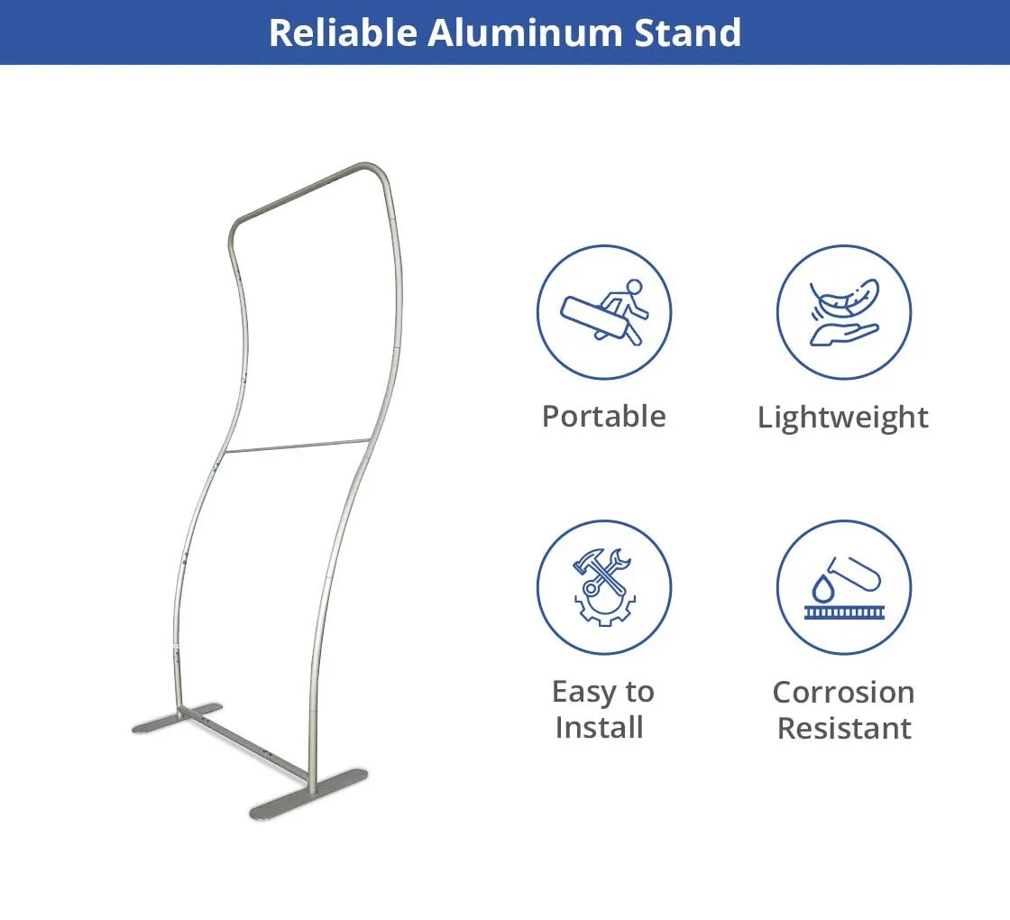 Fabric Display Stand S Shape - Hardware only 2