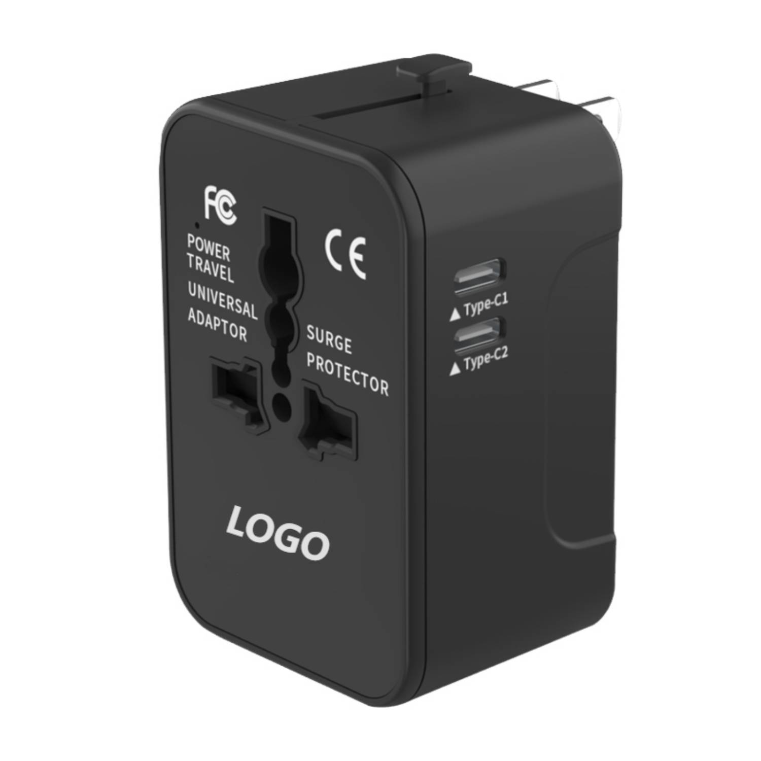Dual Type C USB A Universal Travel Adapter 7