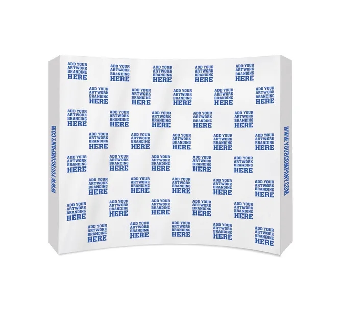 8ftx8ft Step and Repeat Fabric Pop Up Curved Display Package 4