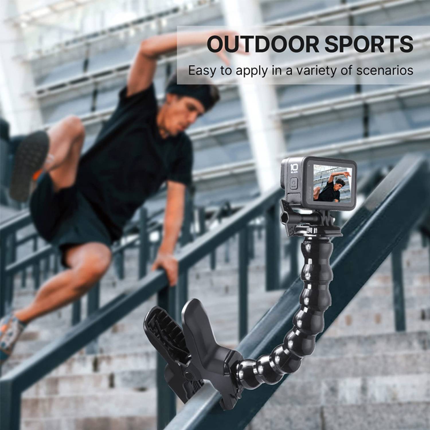 Gooseneck Phone Sports Camera Holder w/ Clip 4