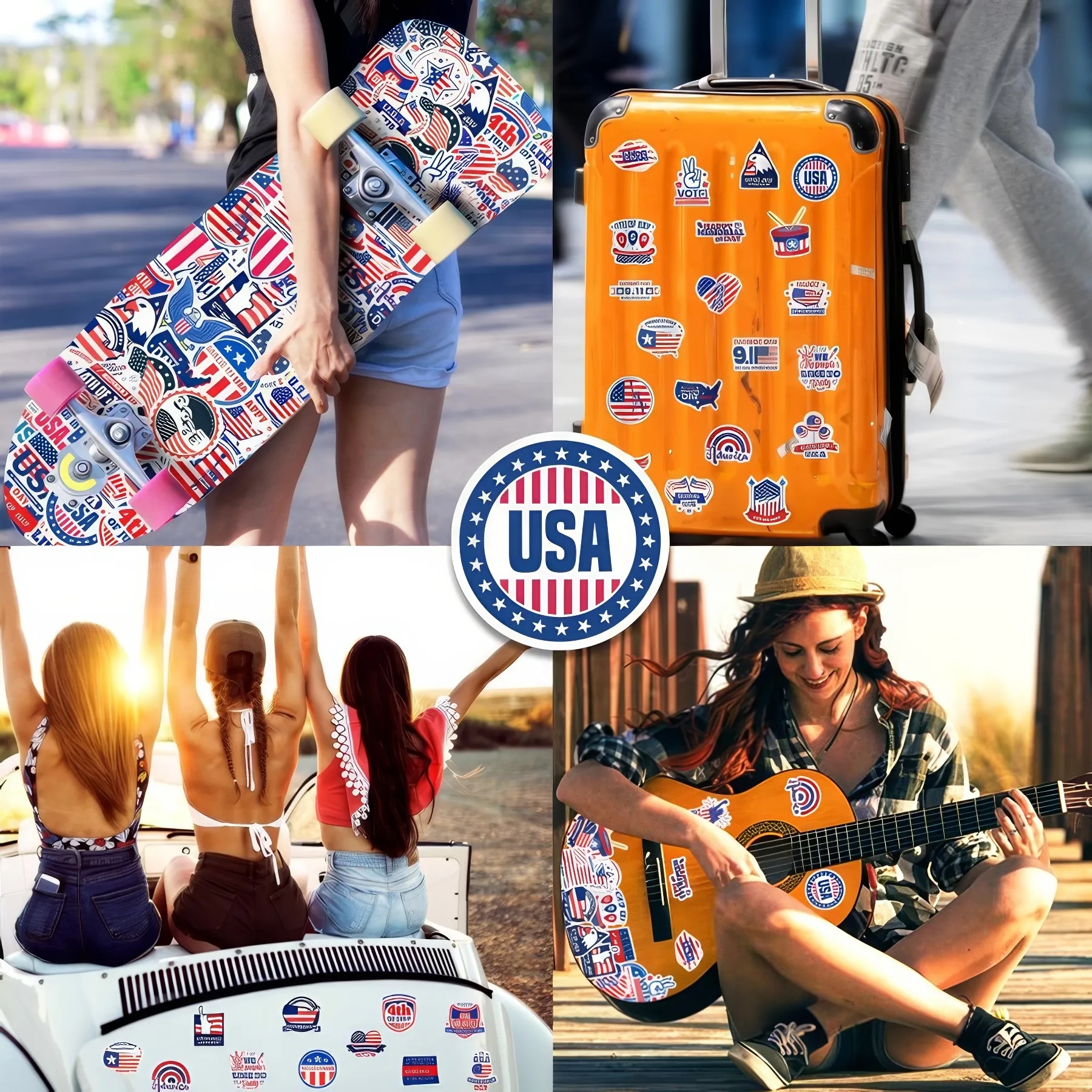 Varied USA Independence Day Stickers 2